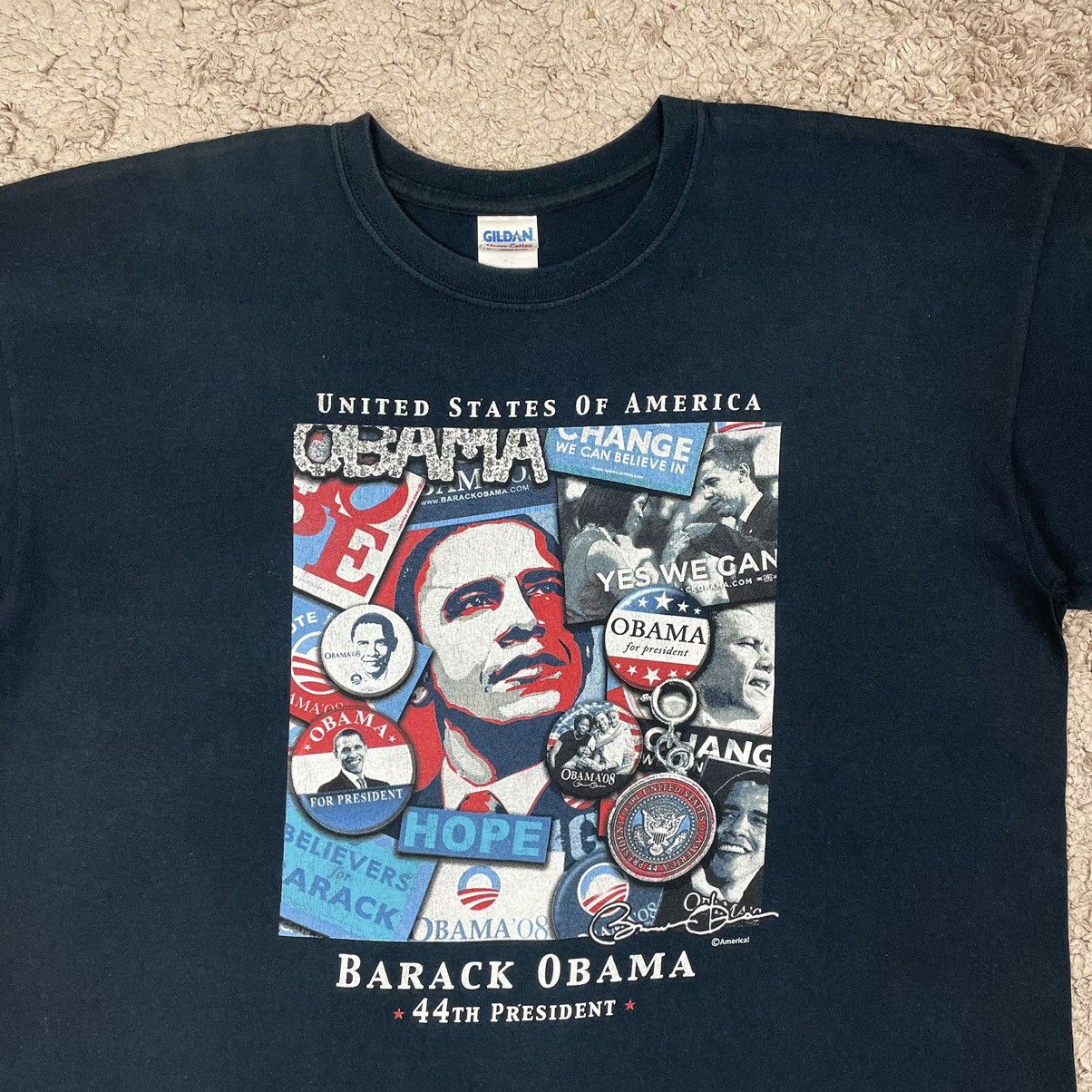 Vintage The 44th President Of USA Barack Obama T-shirt Size US XL / EU 56 / 4 - 5 Thumbnail