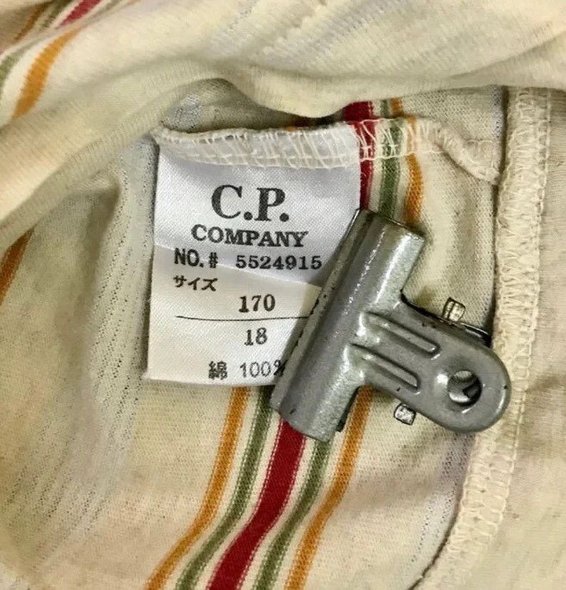 C.P. Company × Vintage VINTAGE CP COMPANY STRIPES TSHIRT Size US L / EU 52-54 / 3 - 4 Thumbnail