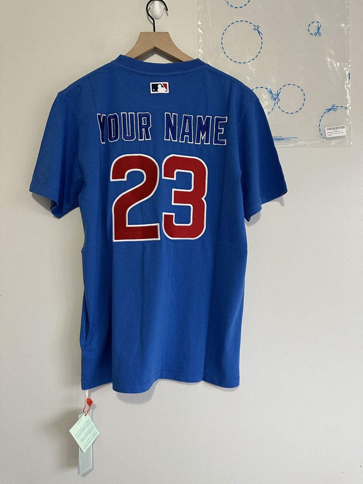 MLB × Off-White Off White Virgil Abloh MLB Baseball Tee T Shirt Chicago Cubs Size US XL / EU 56 / 4 - 6 Thumbnail