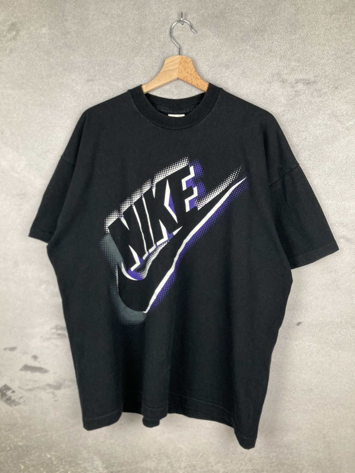Nike Nike Vintage 90s Single Stitch Big Logo Swoosh T Shirt Size US L / EU 52-54 / 3 - 2 Thumbnail