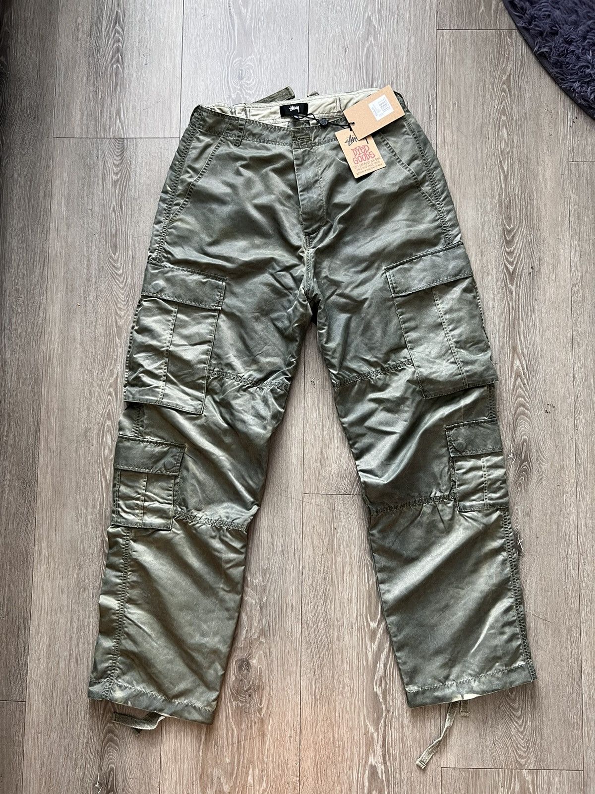 Stussy Stussy Dyed Nylon Surplus Cargo Pants | Grailed