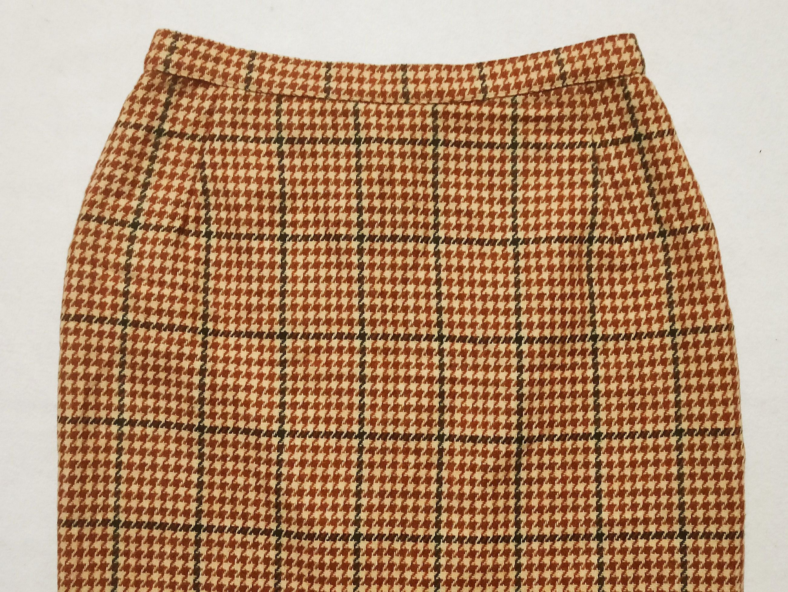Other Gai Mattiolo Archive Houndstooth Wool Skirt Size 30" / US 8 / IT 44 - 4 Thumbnail
