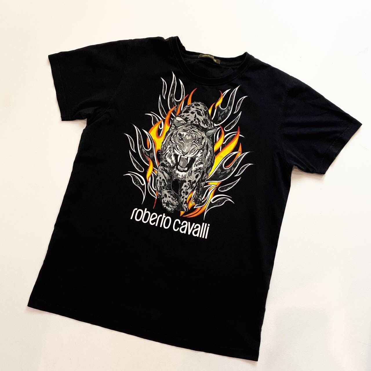 Roberto Cavalli Roberto Cavalli «Flaming Tiger» T-Shirt Size US L / EU 52-54 / 3 - 2 Thumbnail