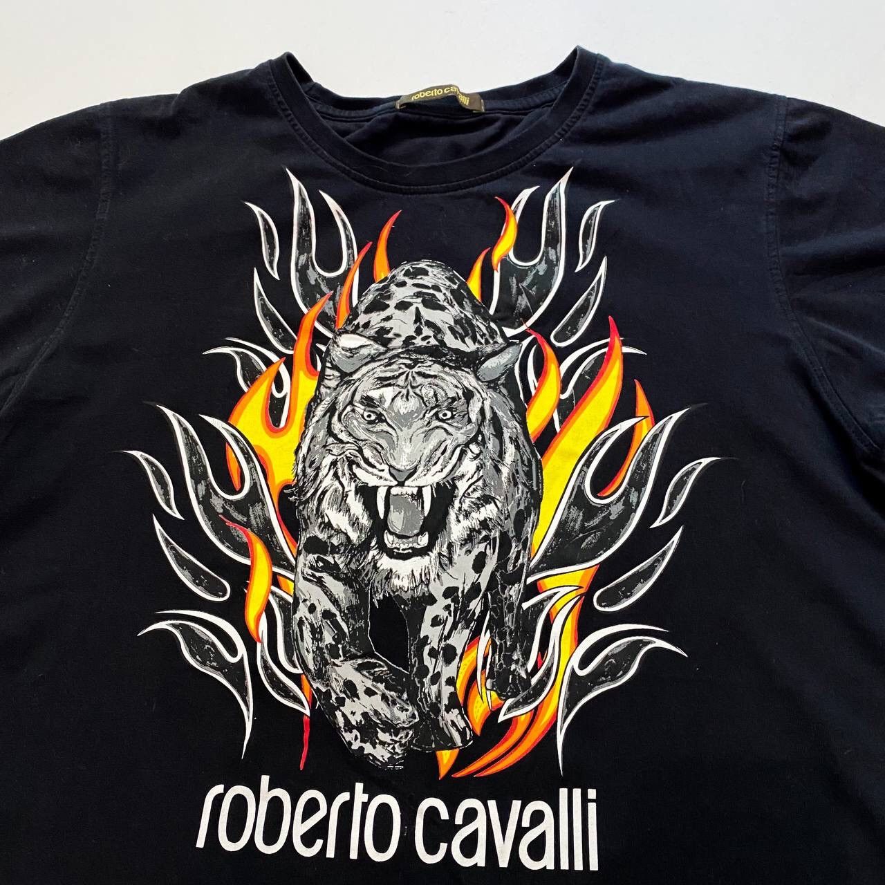 Roberto Cavalli Roberto Cavalli «Flaming Tiger» T-Shirt Size US L / EU 52-54 / 3 - 5 Thumbnail