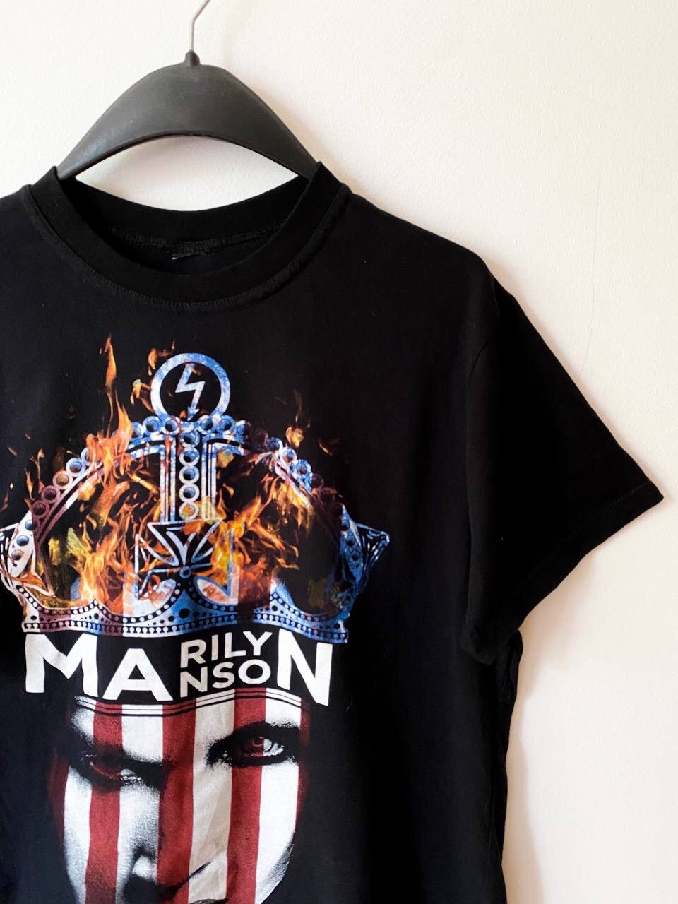 Band Tees × Marilyn Manson × Vintage Marilyn Manson Vintage Double Side Printed Band Tee Y2K Size US M / EU 48-50 / 2 - 4 Thumbnail