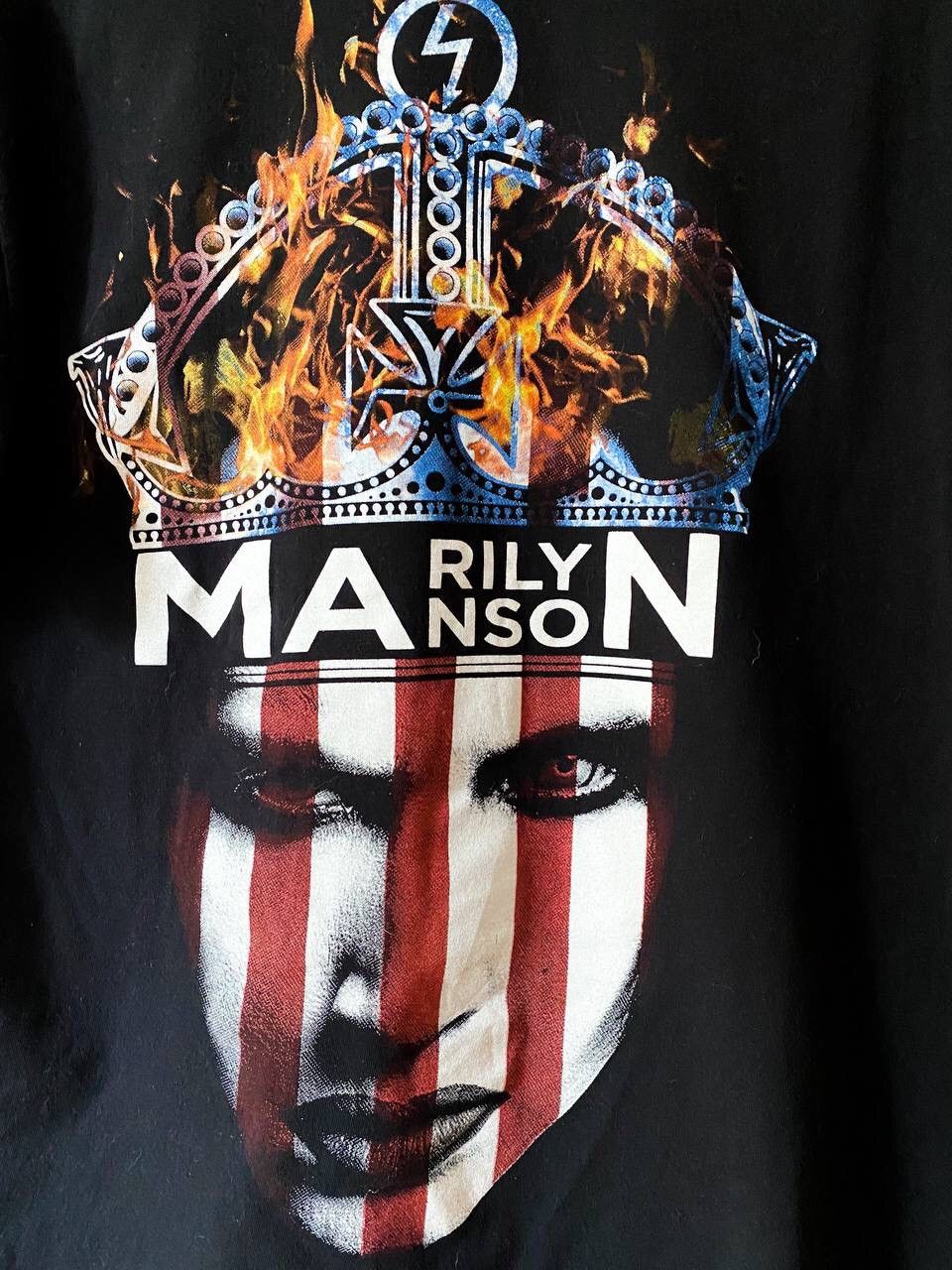 Band Tees × Marilyn Manson × Vintage Marilyn Manson Vintage Double Side Printed Band Tee Y2K Size US M / EU 48-50 / 2 - 5 Thumbnail