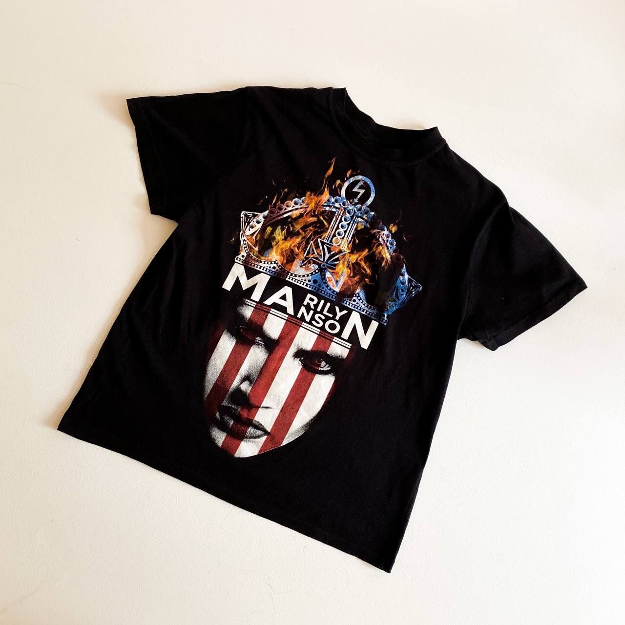 Band Tees × Marilyn Manson × Vintage Marilyn Manson Vintage Double Side Printed Band Tee Y2K Size US M / EU 48-50 / 2 - 1 Thumbnail