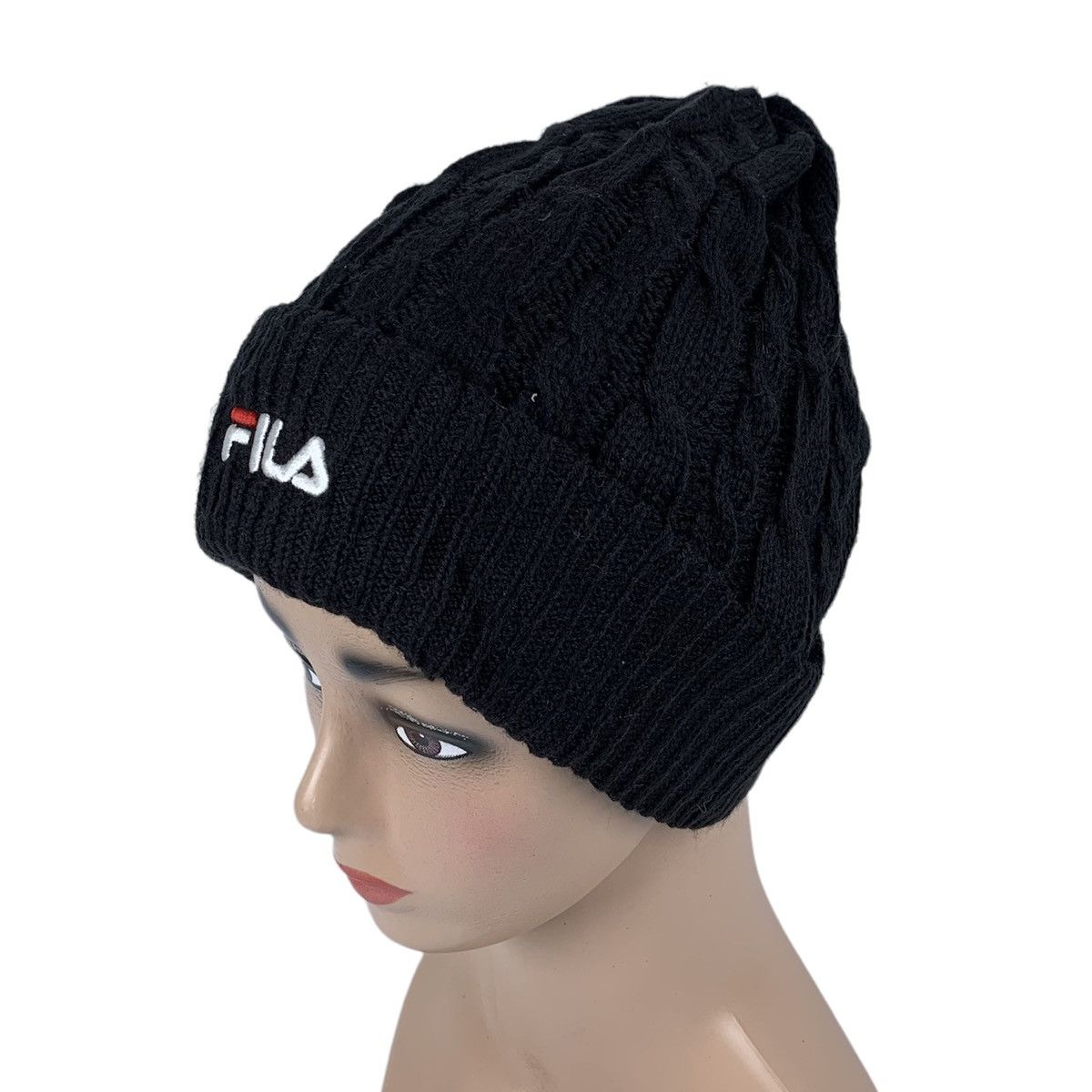 Fila black color beanie snowcap sc48