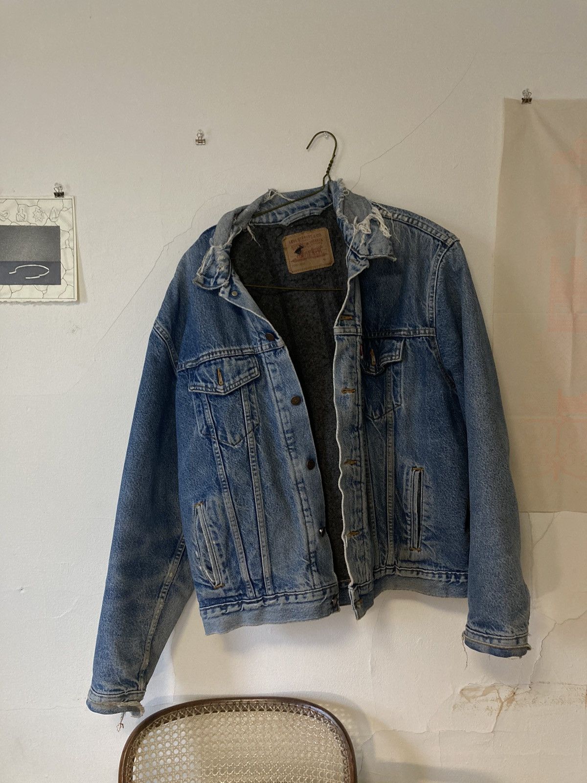 70s levis blanket line type denim jacket
