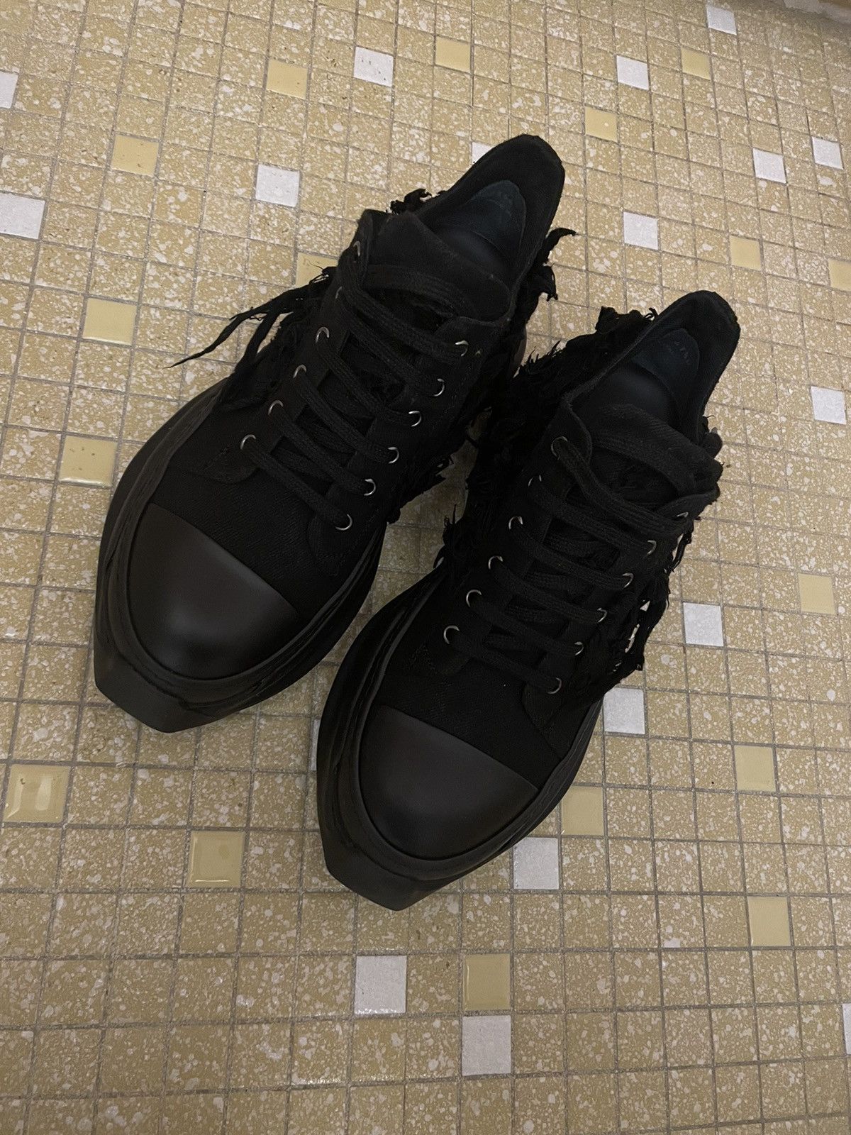 Rick Owens Rick Owens Black Distressed Abstract lows | Grailed