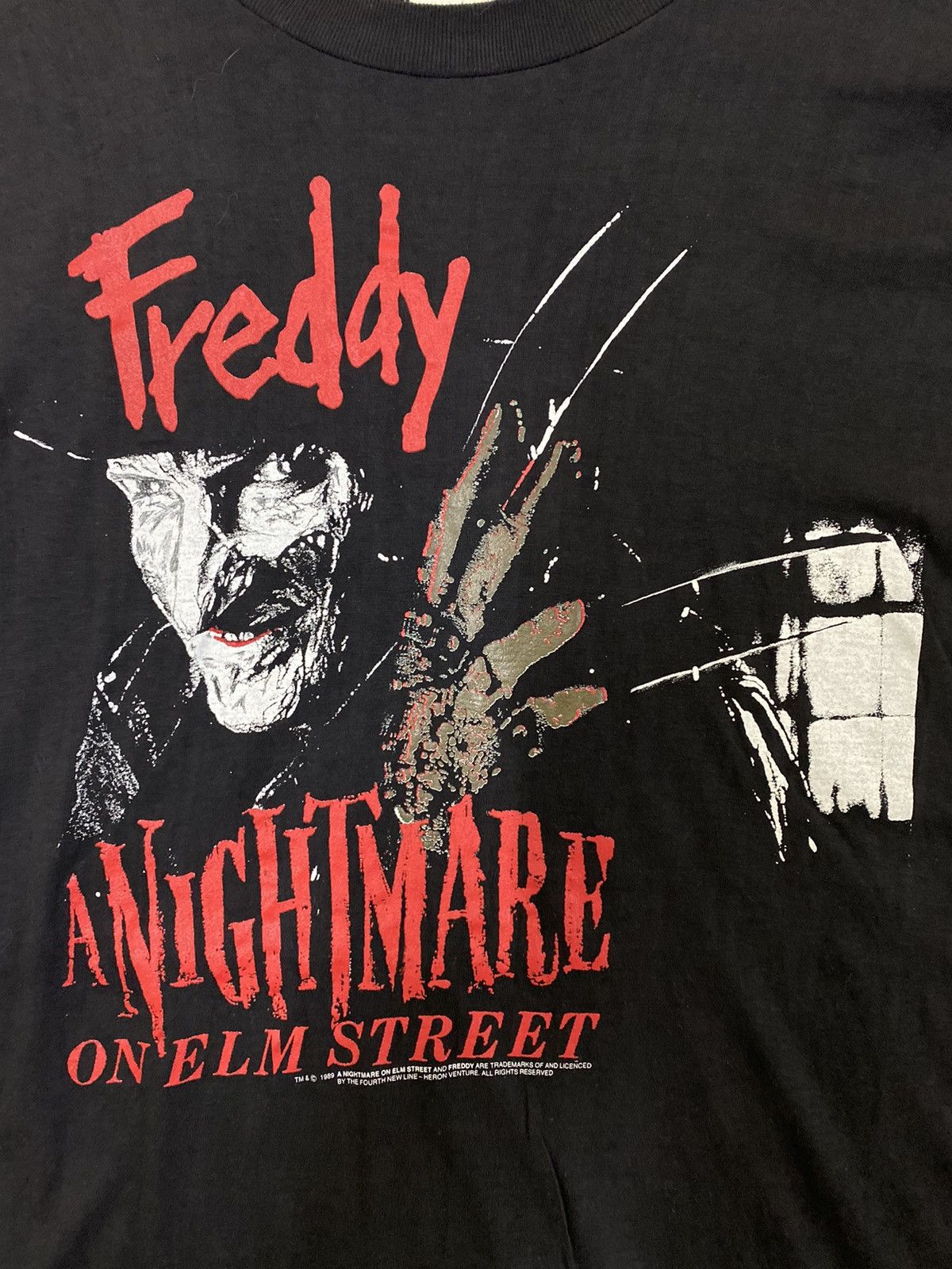 Rap Tees vintage 1989 FREDDY KRUEGER movie film promo t-shirts Size US XL / EU 56 / 4 - 3 Thumbnail
