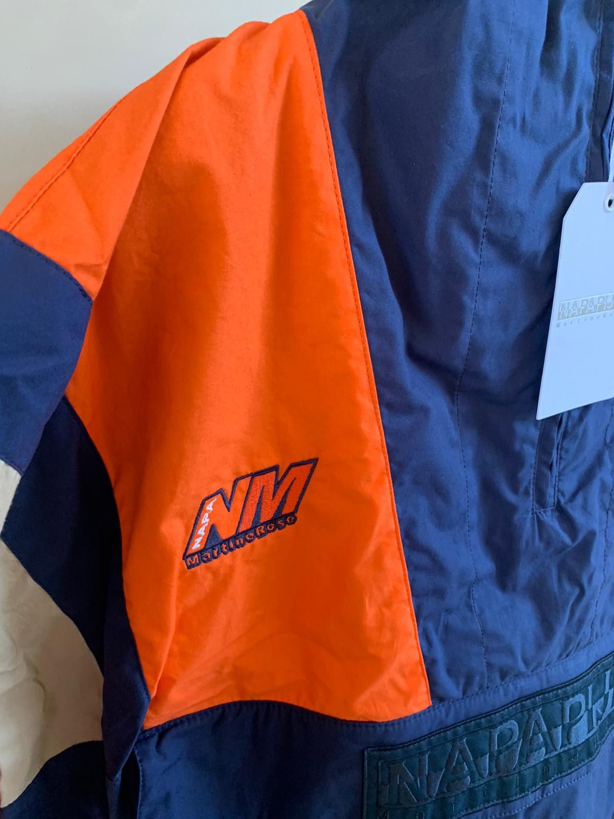 Martine Rose × Napapijri Logo Wind Breaker in Navy / Orange Size US L / EU 52-54 / 3 - 8 Thumbnail