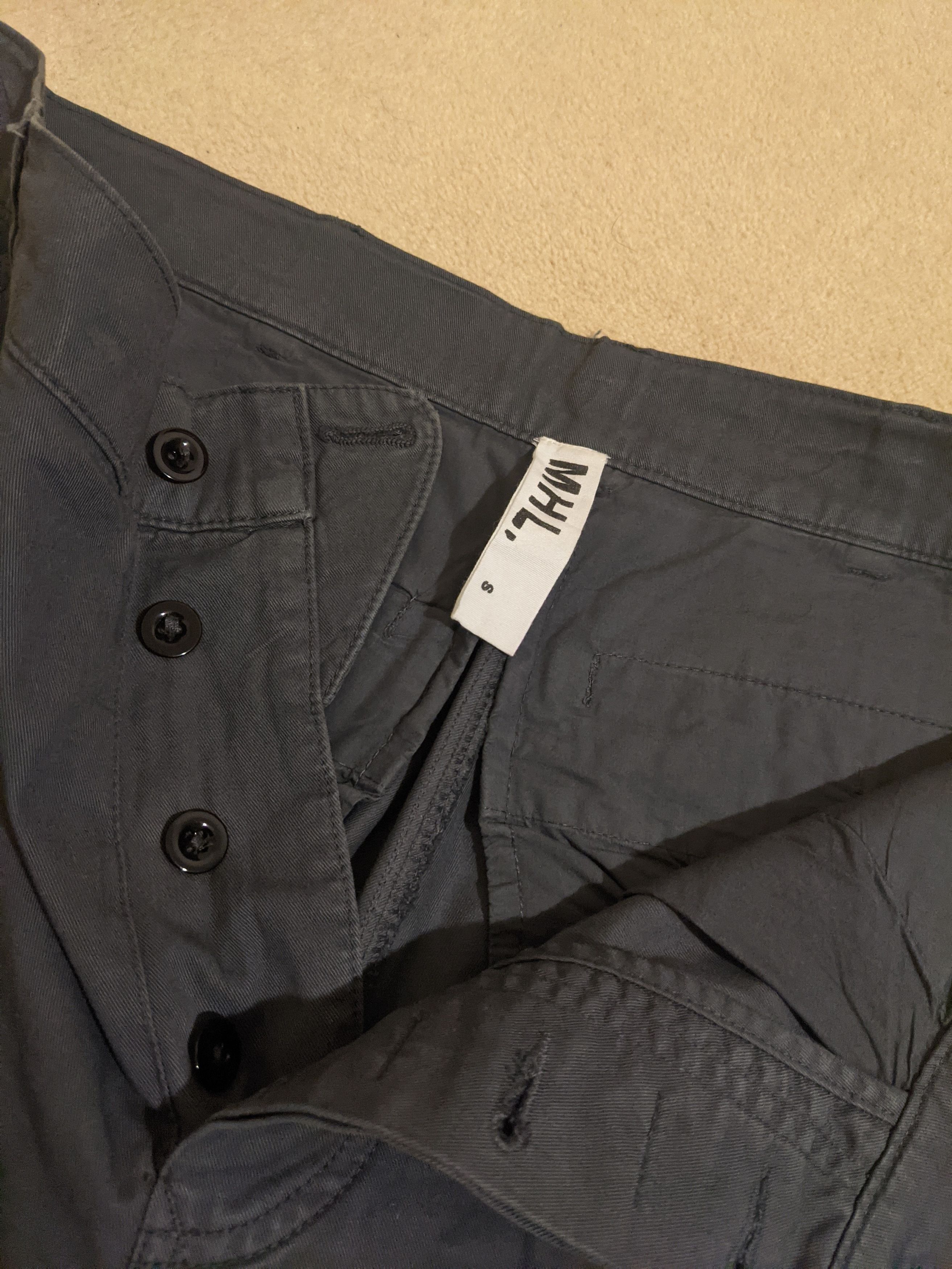 Margaret Howell MHL Fine Compact Drill Chino - Lead (Archival 2013) Size US 32 / EU 48 - 2 Thumbnail