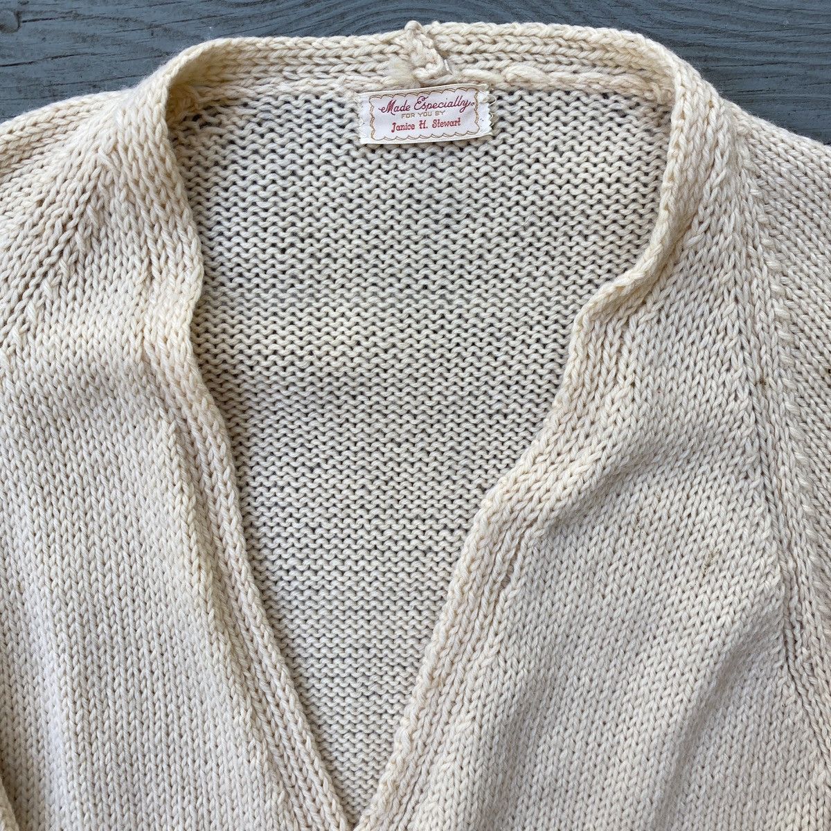 Vintage 60s Vintage Knit Wool Cardigan Size US XL / EU 56 / 4 - 2 Thumbnail