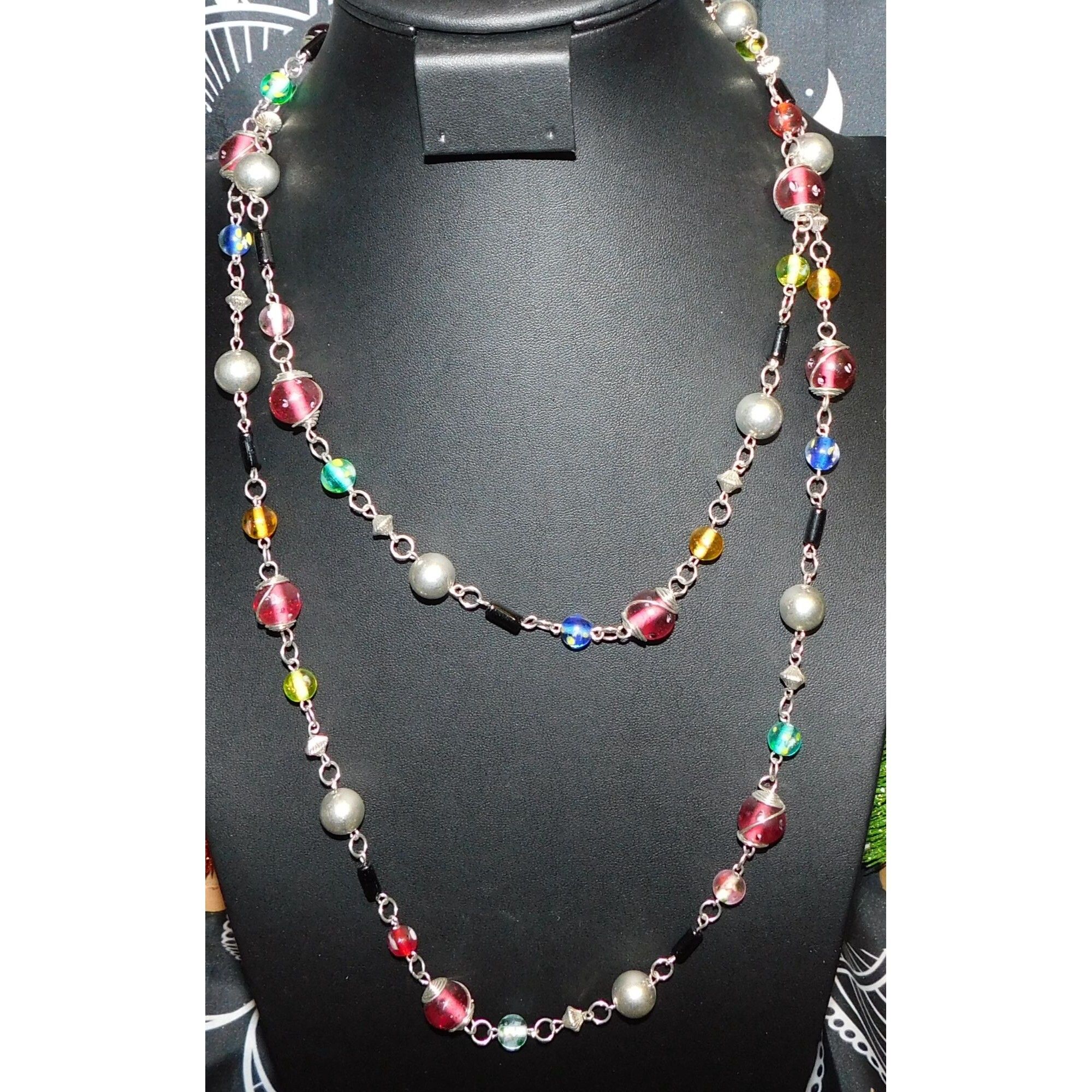 Other Rainbow Glass Beaded Necklace Size ONE SIZE - 1 Preview