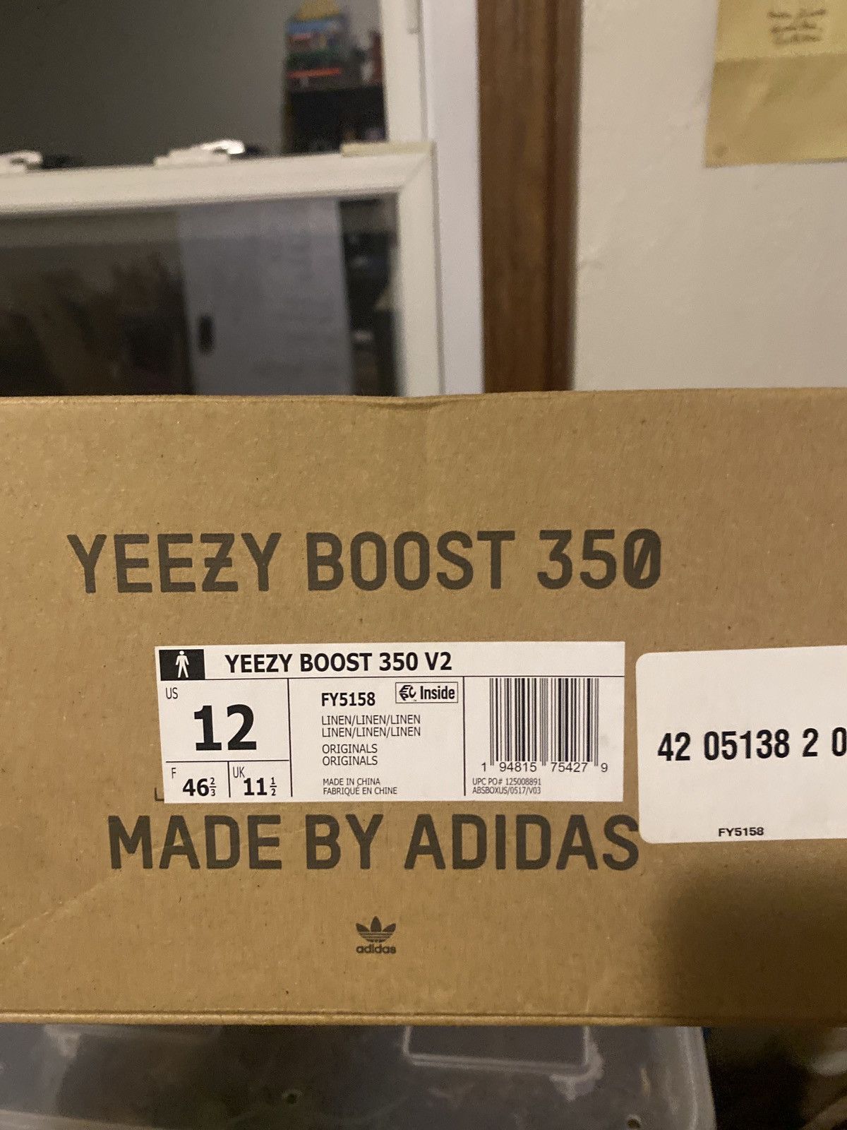 Adidas Yeezy 350 V2 “Linen” Size US 12 / EU 45 - 7 Thumbnail