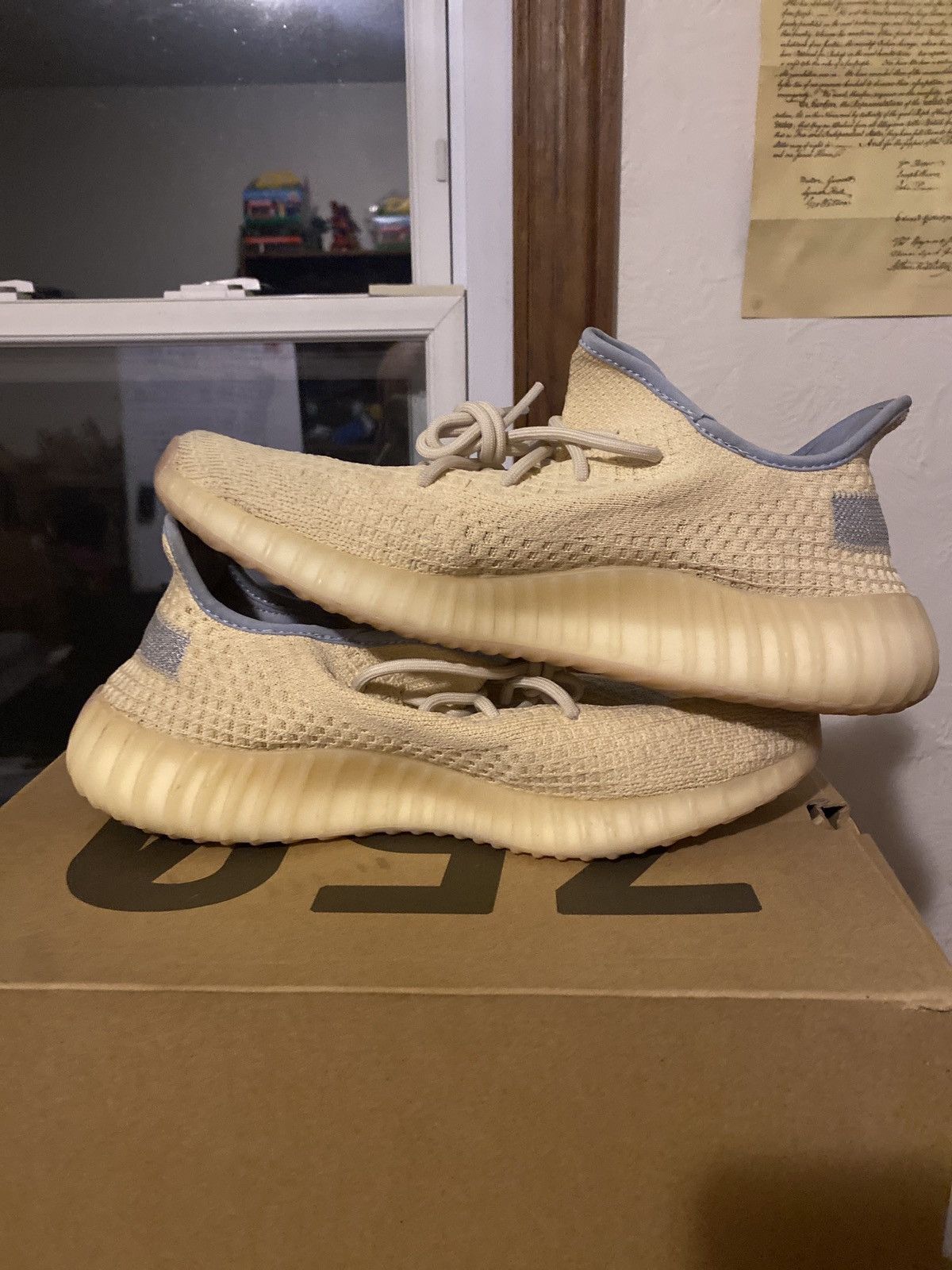 Adidas Yeezy 350 V2 “Linen” Size US 12 / EU 45 - 2 Thumbnail