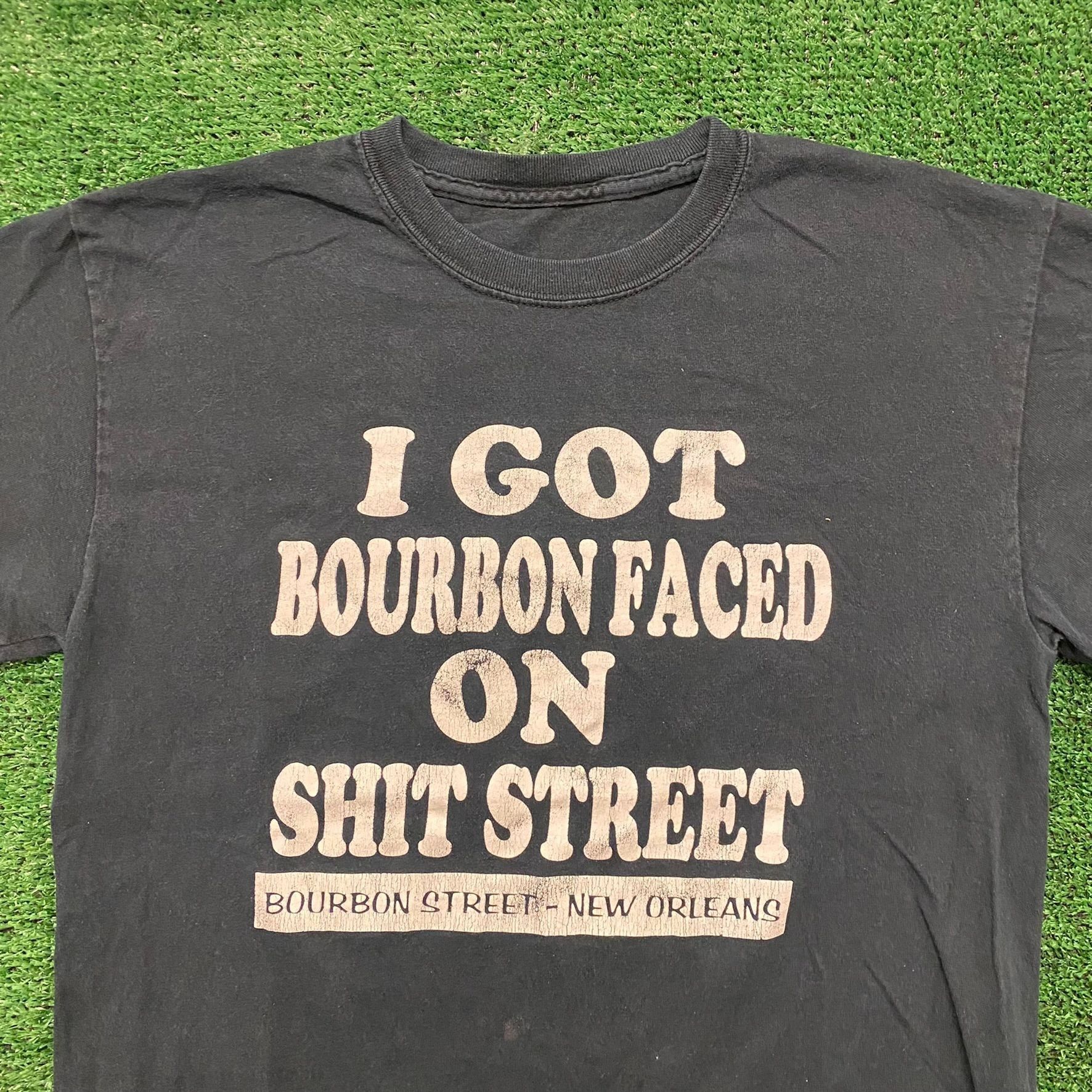 Gildan New Orleans Bourbon Street Vintage Drunk T-Shirt Size US M / EU 48-50 / 2 - 2 Thumbnail