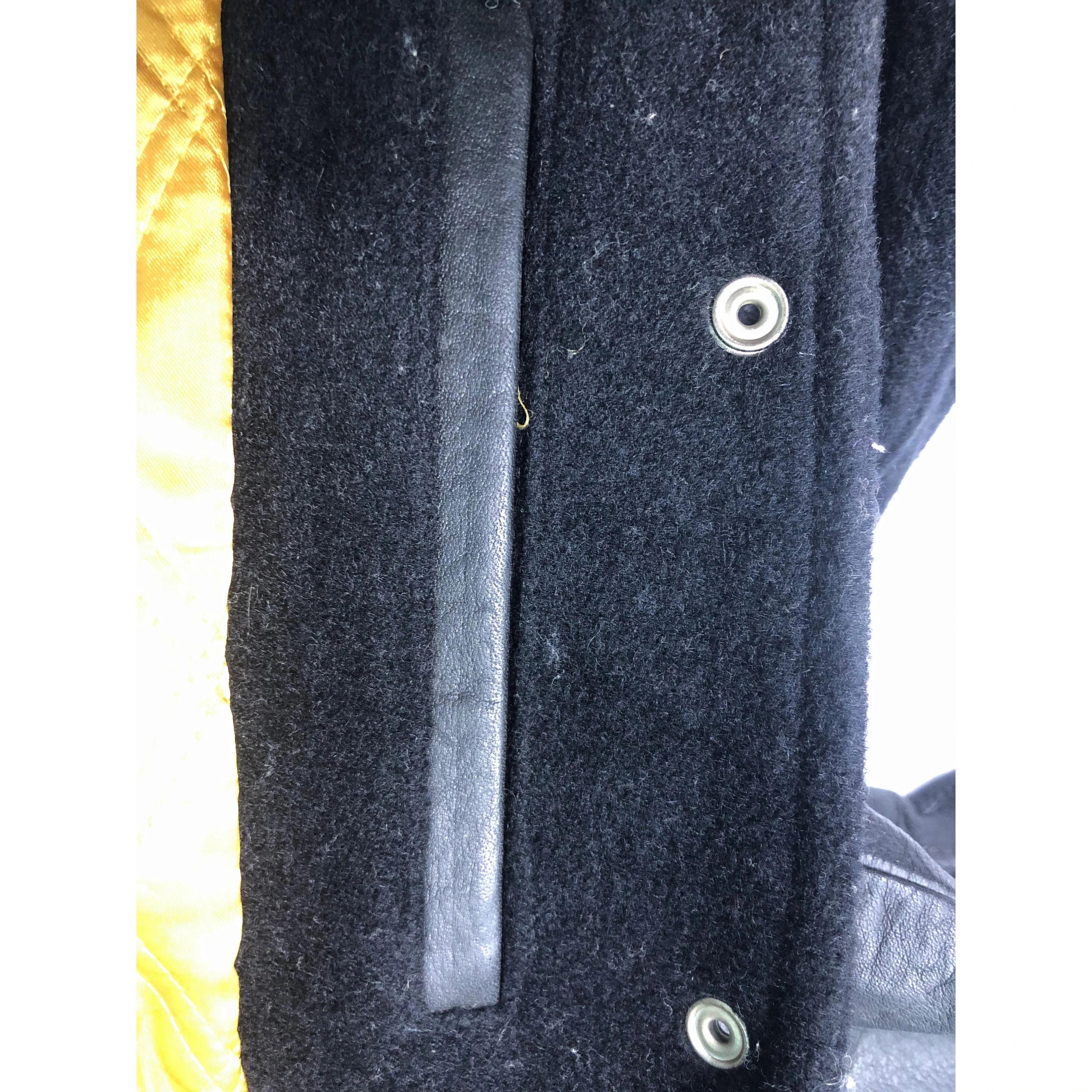Japanese Brand Vintage 90s Machope Gumption Varsity Leather Sleeve V0021 Size US M / EU 48-50 / 2 - 7 Thumbnail