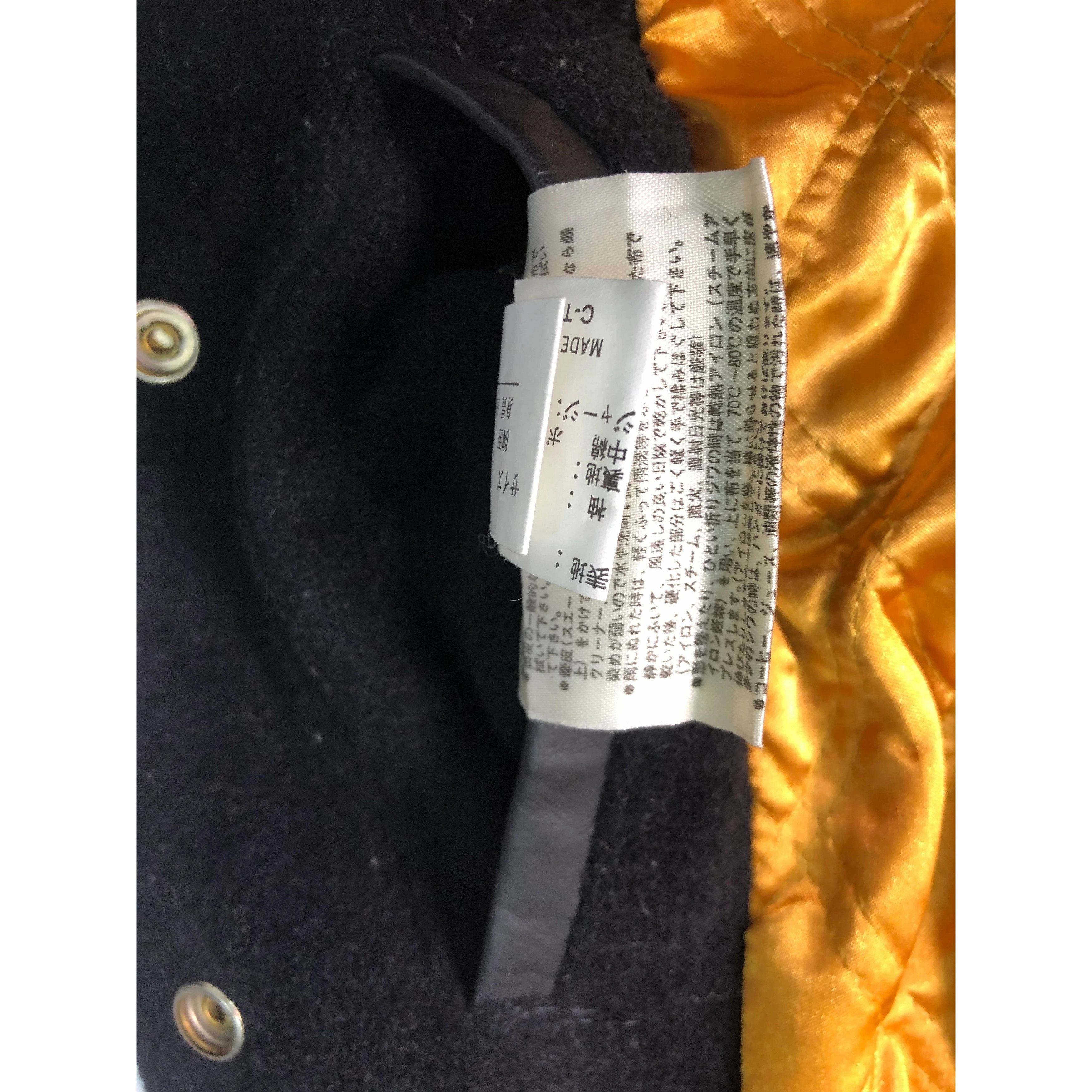 Japanese Brand Vintage 90s Machope Gumption Varsity Leather Sleeve V0021 Size US M / EU 48-50 / 2 - 6 Thumbnail