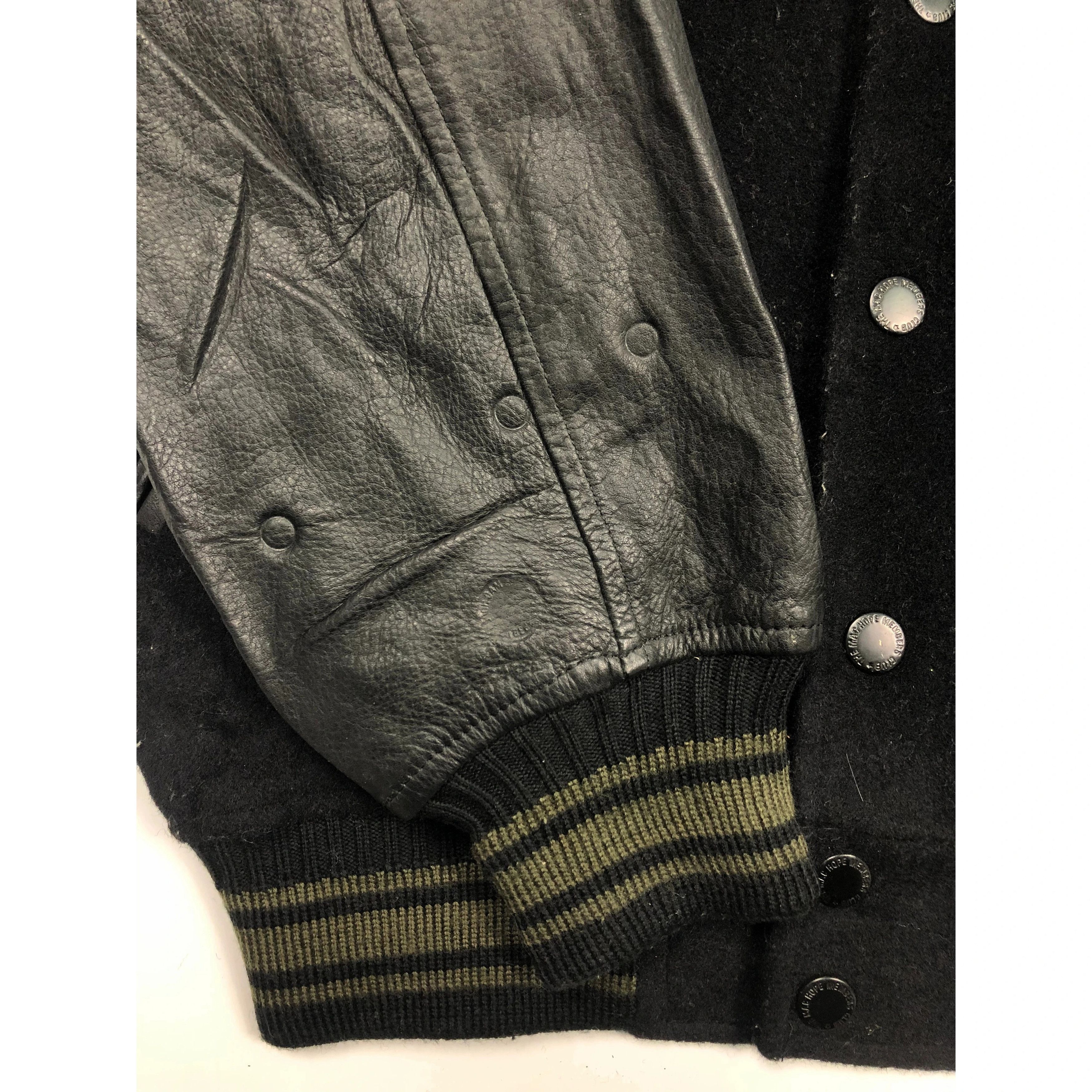 Japanese Brand Vintage 90s Machope Gumption Varsity Leather Sleeve V0021 Size US M / EU 48-50 / 2 - 4 Thumbnail