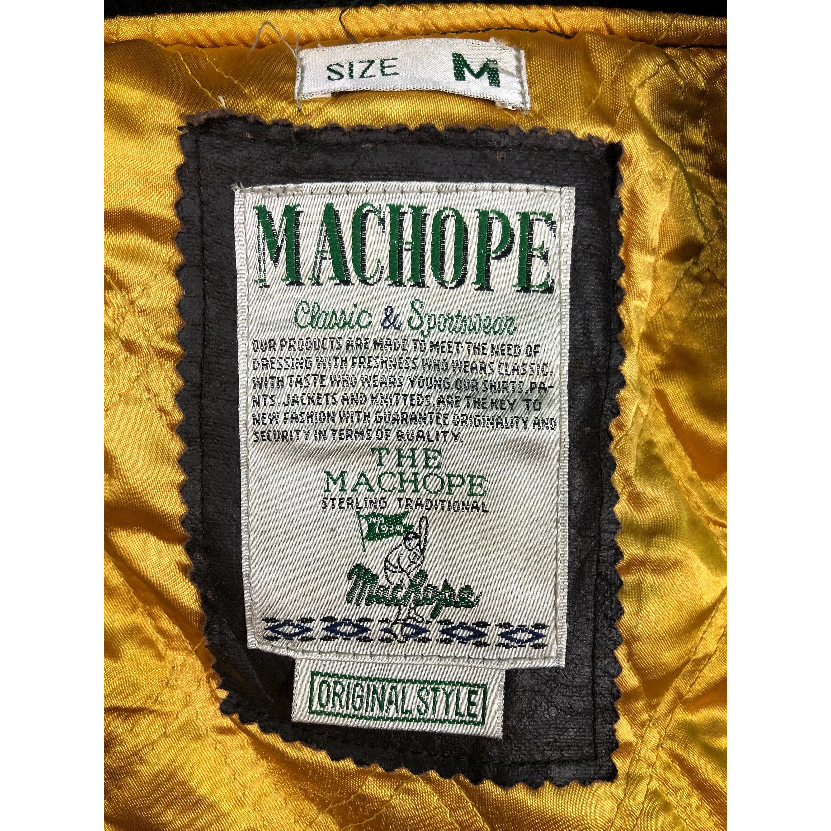 Japanese Brand Vintage 90s Machope Gumption Varsity Leather Sleeve V0021 Size US M / EU 48-50 / 2 - 5 Thumbnail