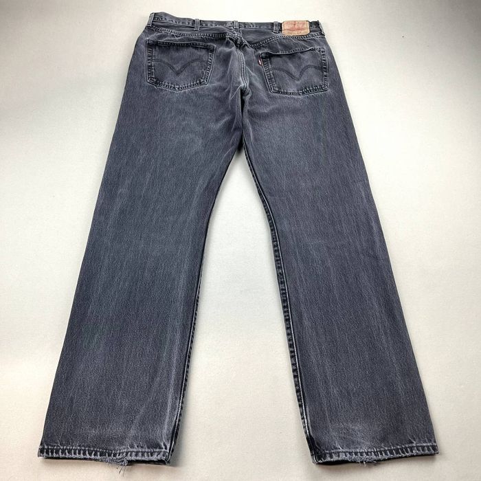 Levi's Levis 501 Jeans Mens 40x36 Black Denim Original Straight Leg ...