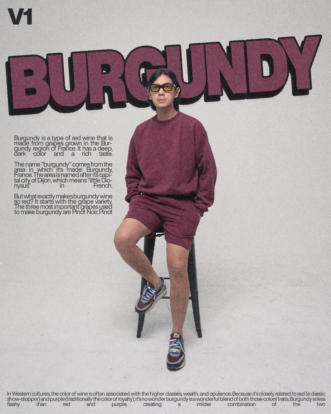V1 (Red Article) Red Wine Burgundy (RWB) OG Boxyfit Crewneck