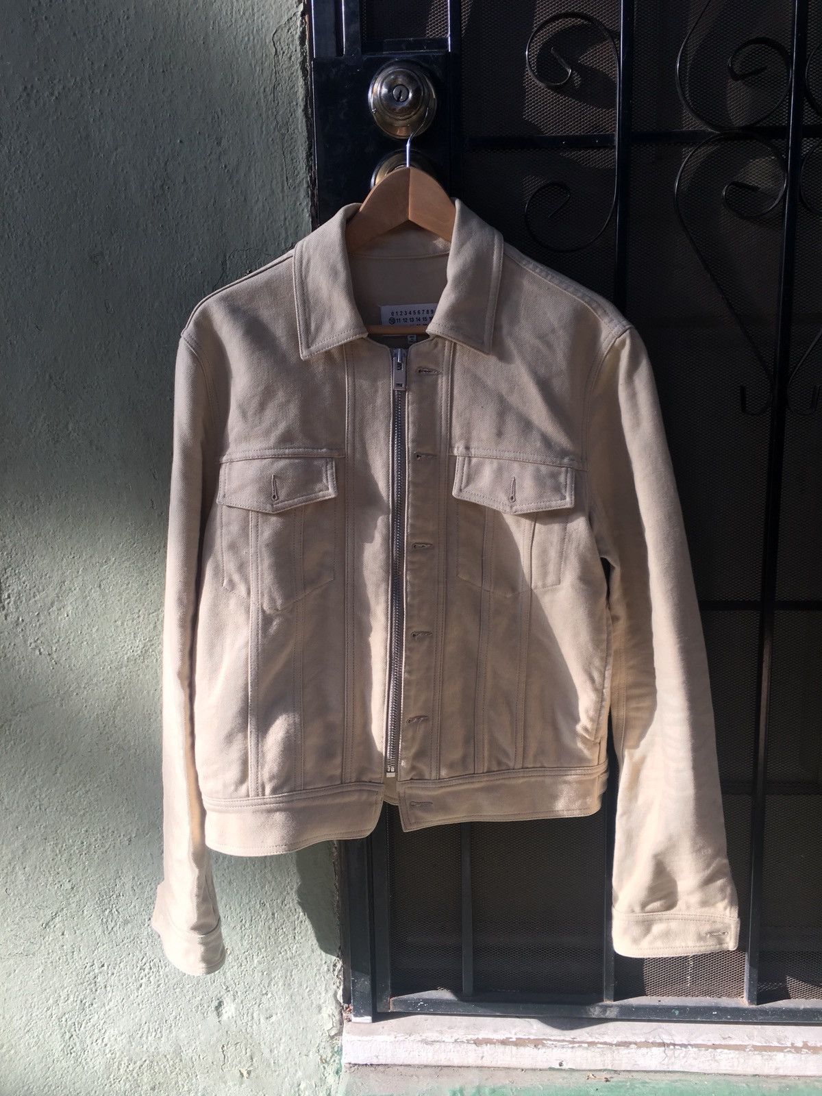Maison Margiela Beige Denim Jacket Size US L / EU 52-54 / 3 - 2 Thumbnail