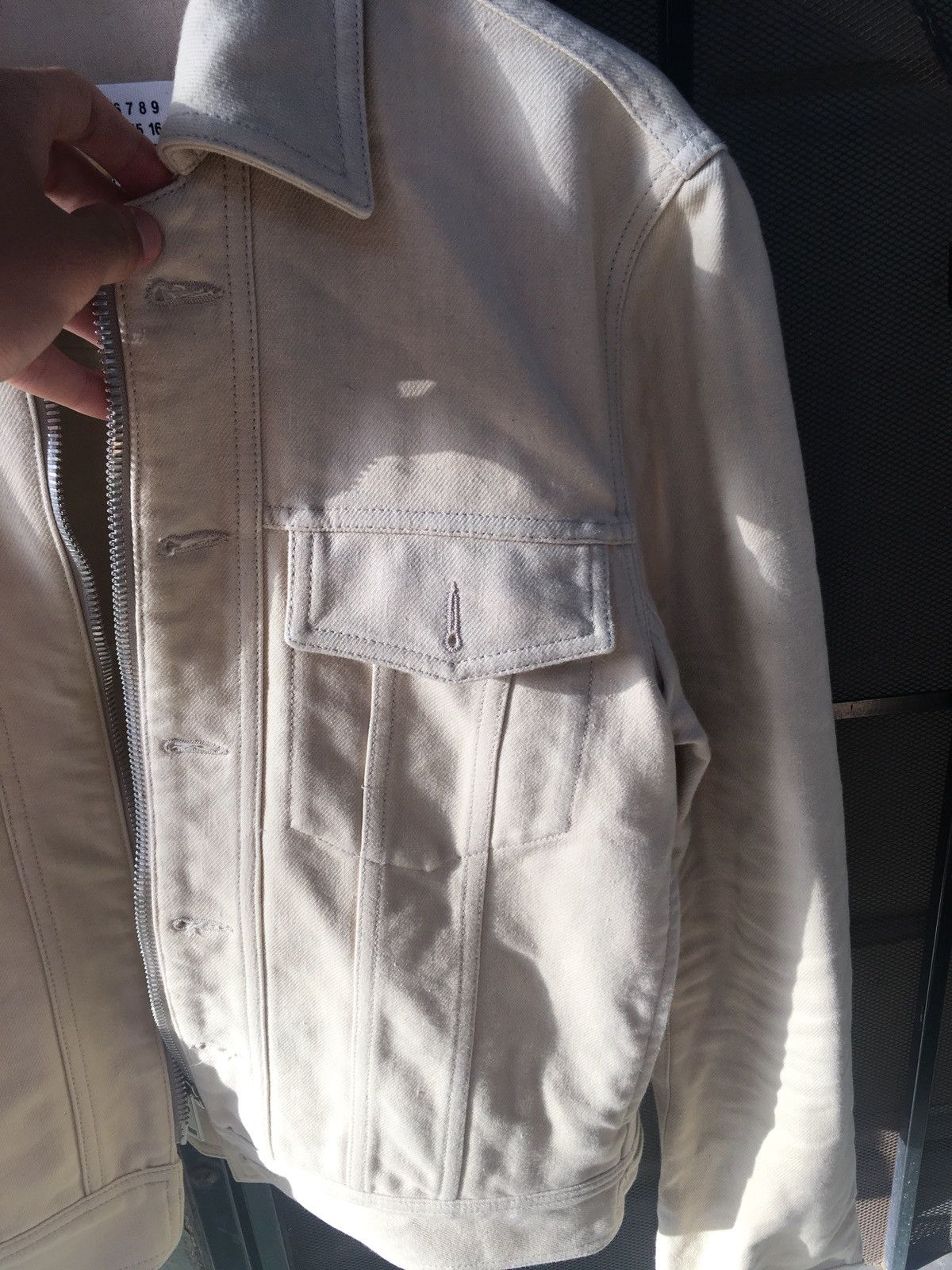 Maison Margiela Beige Denim Jacket Size US L / EU 52-54 / 3 - 4 Thumbnail