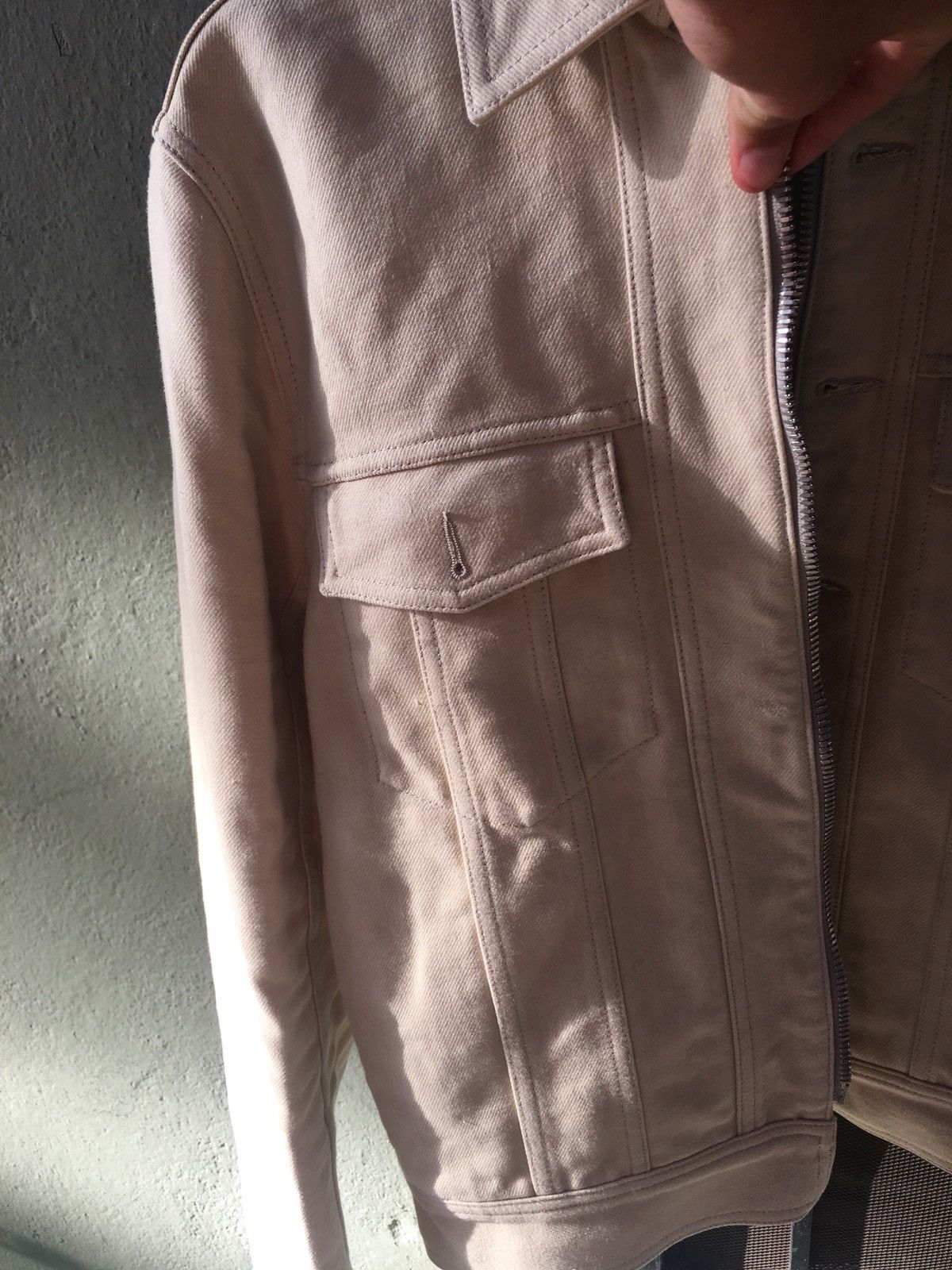 Maison Margiela Beige Denim Jacket Size US L / EU 52-54 / 3 - 3 Thumbnail