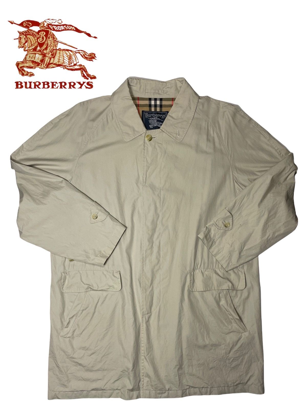 Burberry Vintage Burberrys Trench Coat Nova Check Plaid Tartan light Size US L / EU 52-54 / 3 - 2 Thumbnail