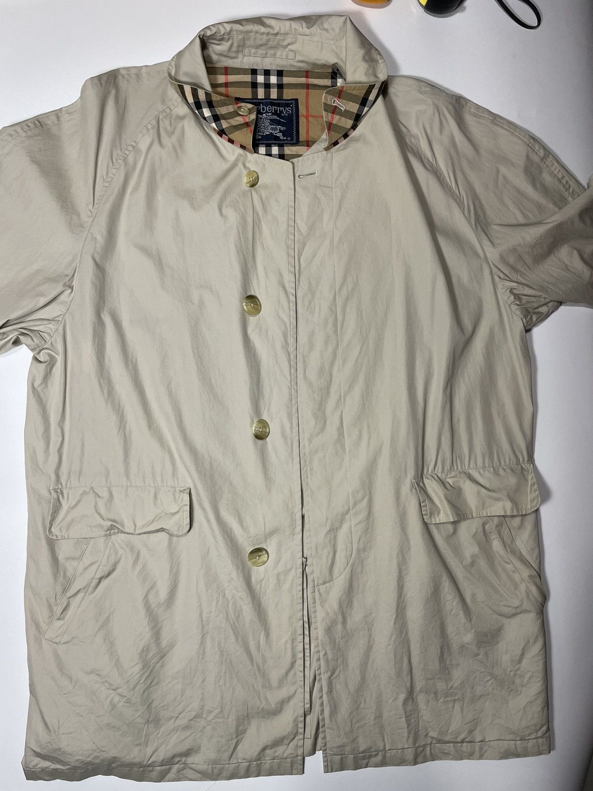 Burberry Vintage Burberrys Trench Coat Nova Check Plaid Tartan light Size US L / EU 52-54 / 3 - 5 Thumbnail