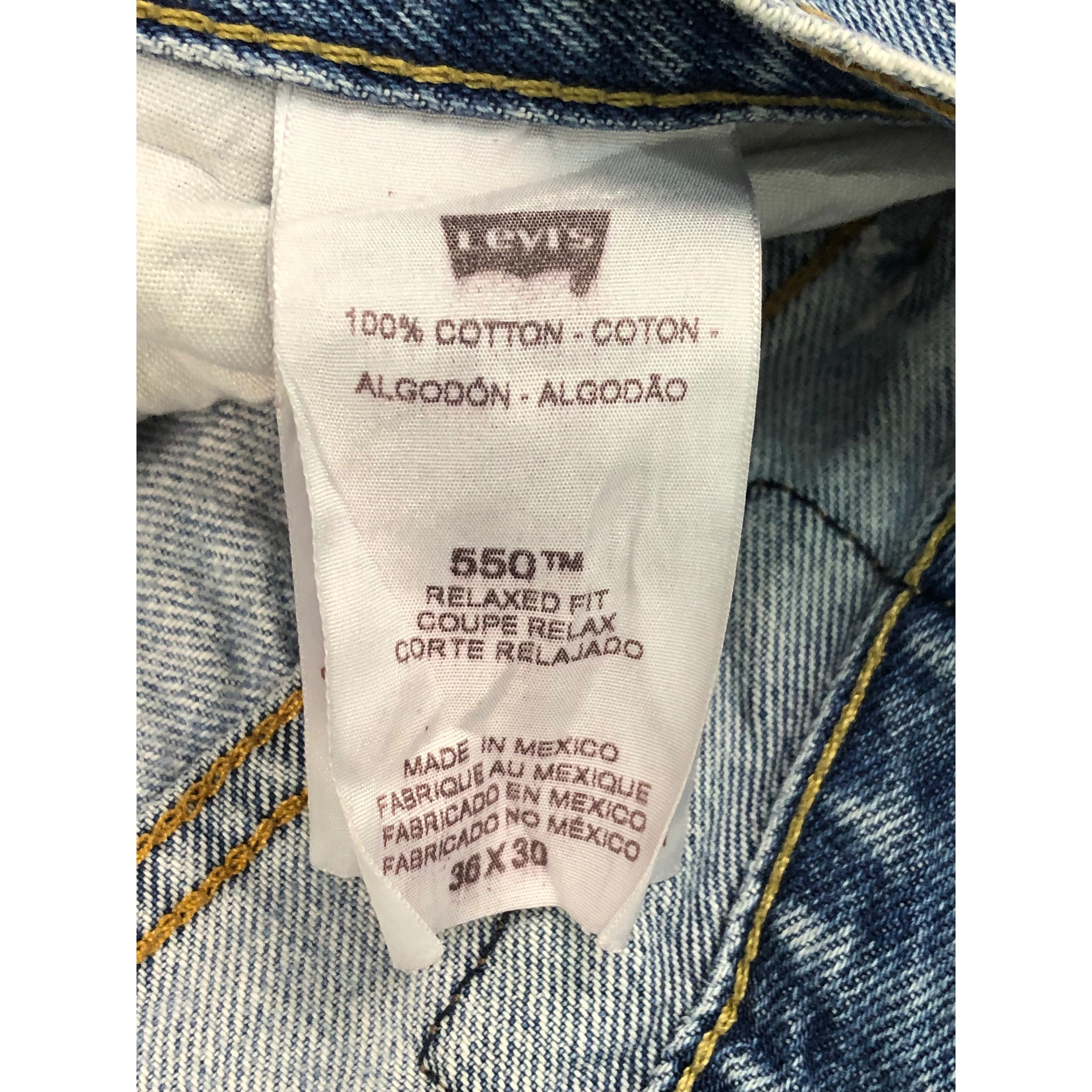 Levi's Vintage Levis 550 Relaxed Fit Faded Denim DP0246 Size US 36 / EU 52 - 7 Thumbnail