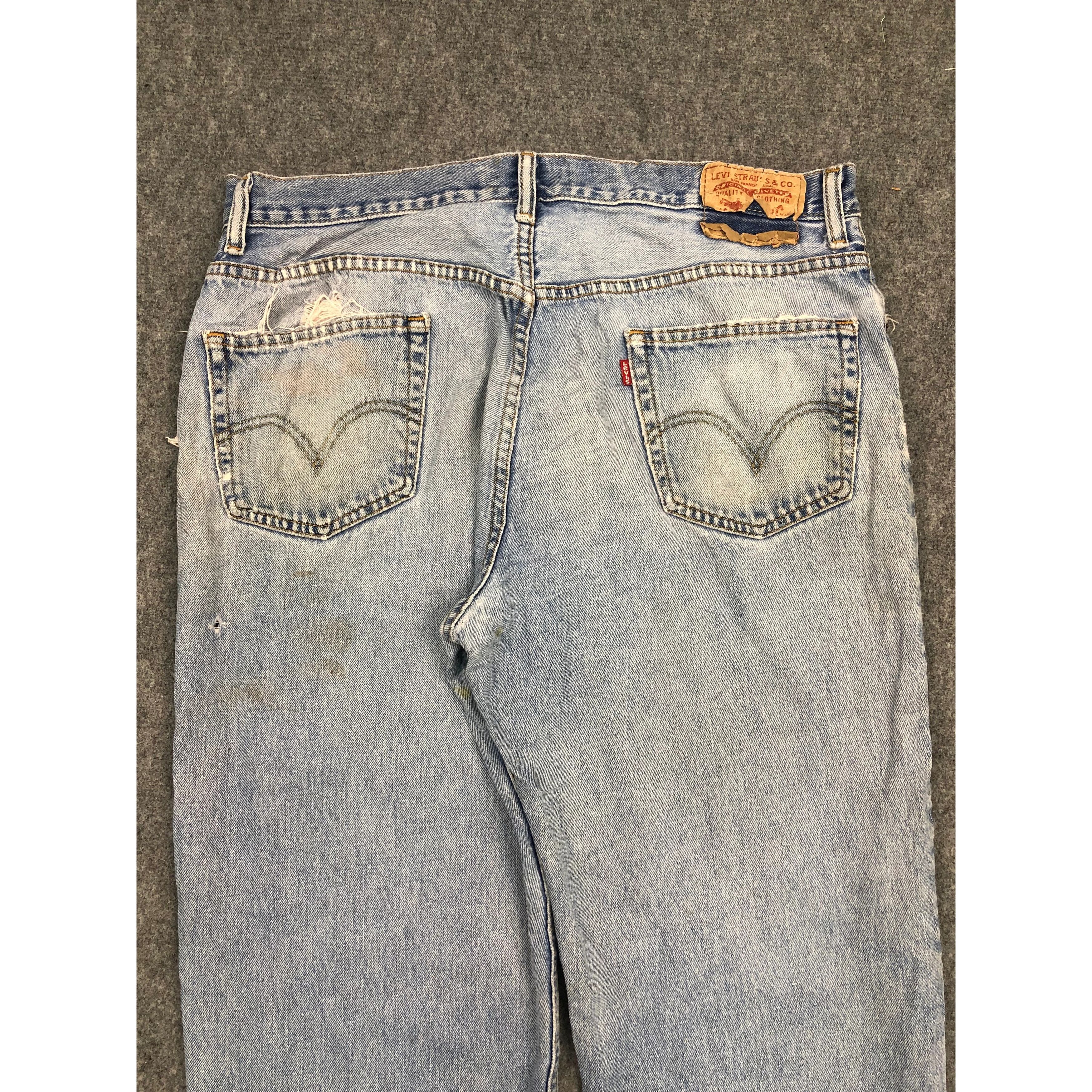Levi's Vintage Levis 550 Relaxed Fit Faded Denim DP0246 Size US 36 / EU 52 - 4 Thumbnail