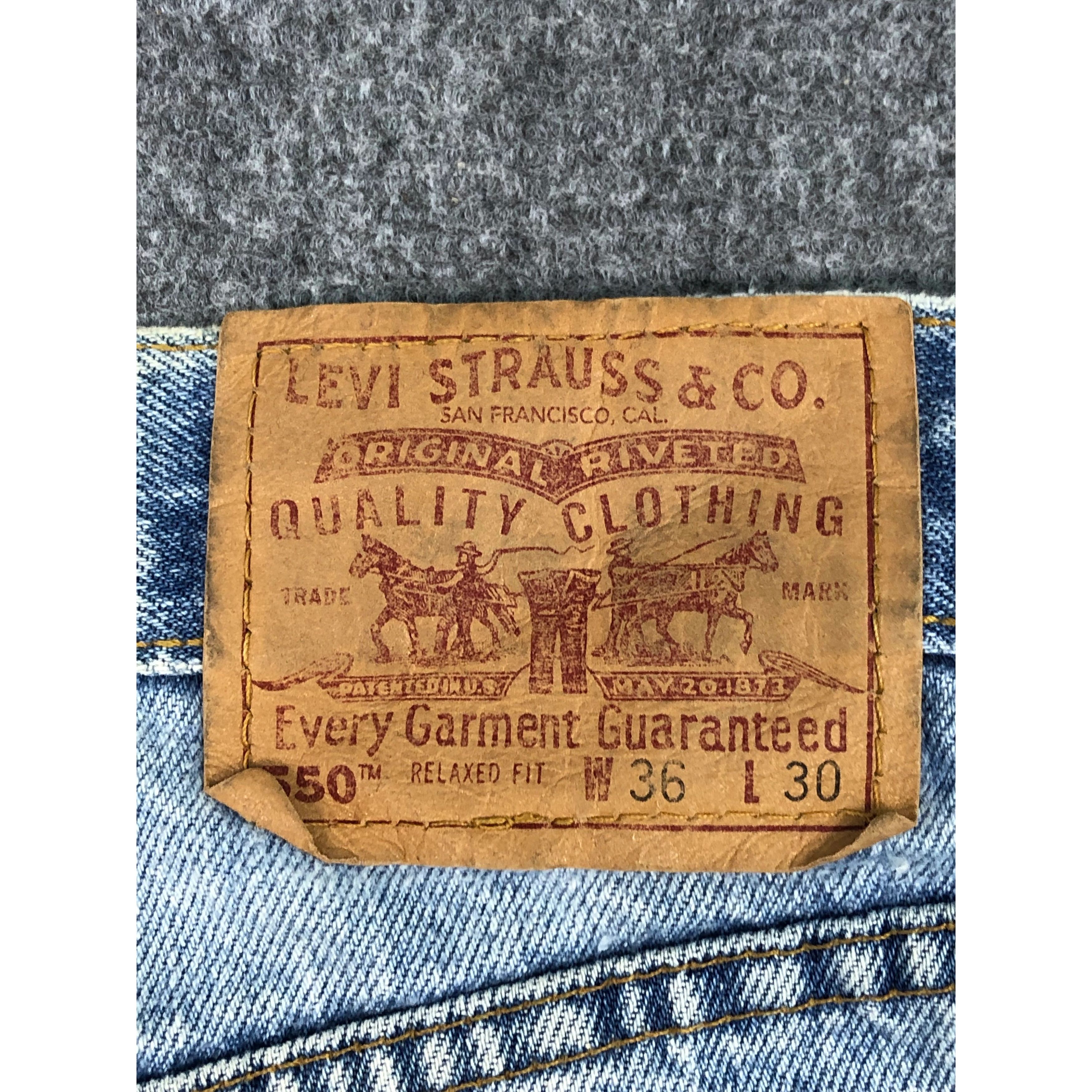 Levi's Vintage 90s Levis 550 Jeans Lightwash DP0418 Size US 36 / EU 52 - 5 Thumbnail