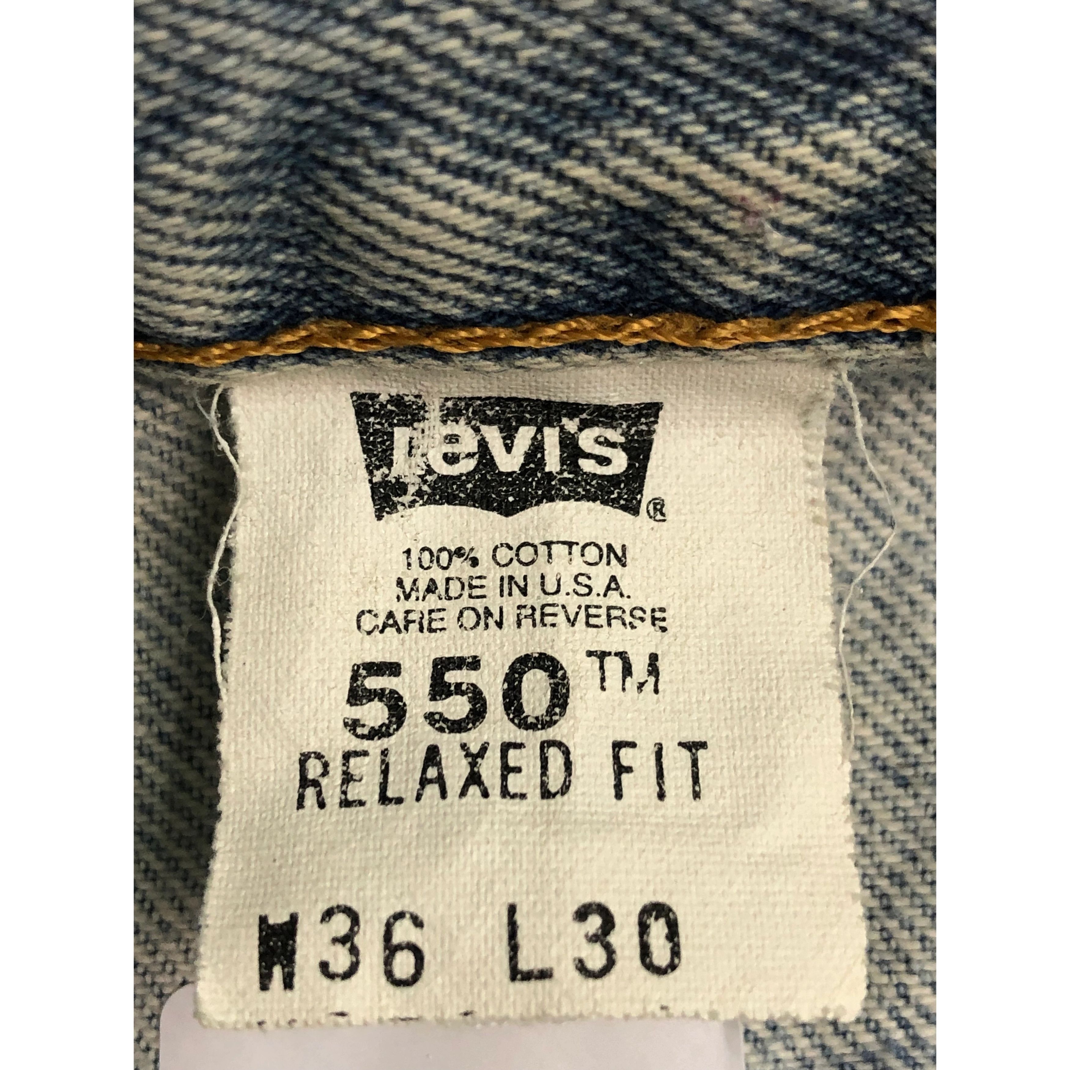 Levi's Vintage 90s Levis 550 Jeans Lightwash DP0418 Size US 36 / EU 52 - 8 Thumbnail