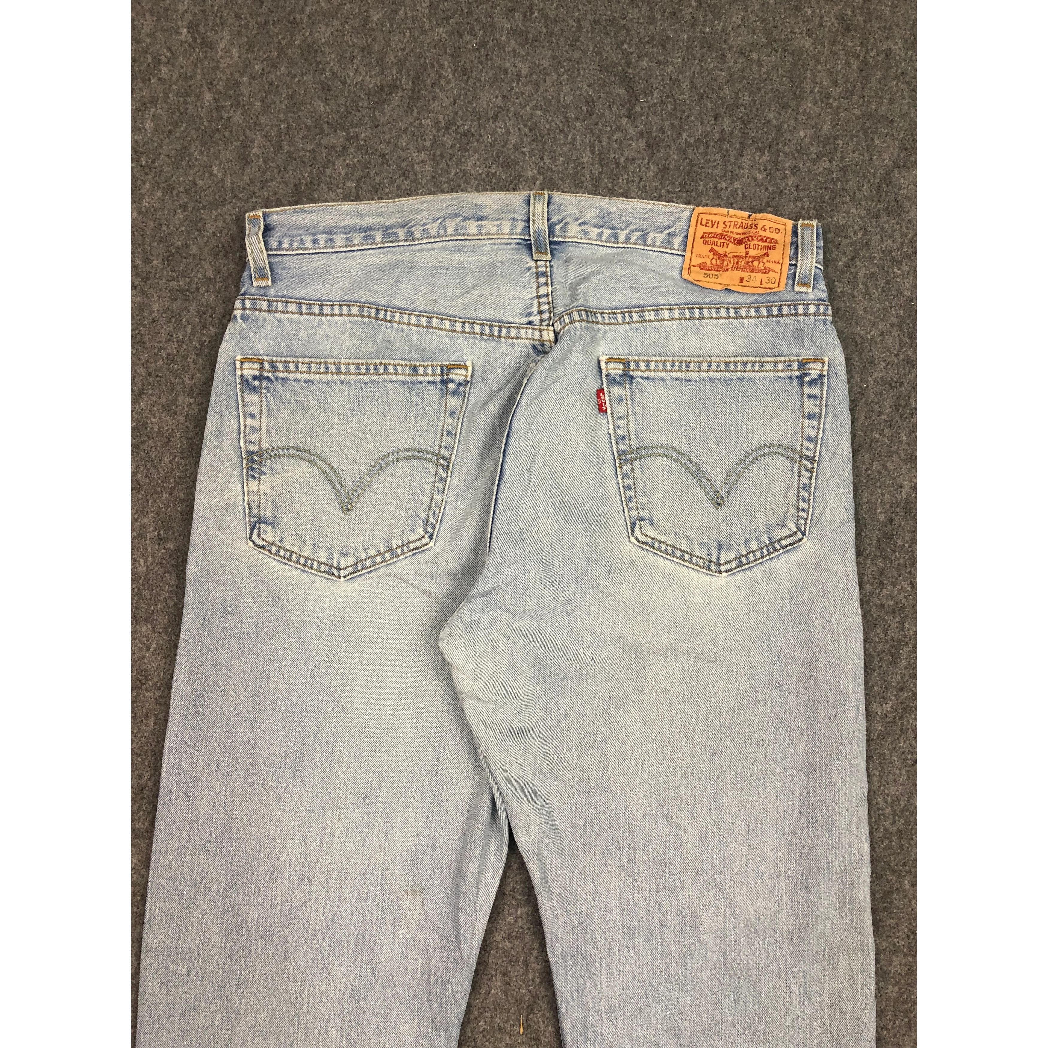 Levi's Vintage Levis 505 Lightwash Jeans DP0417 Size US 34 / EU 50 - 4 Thumbnail