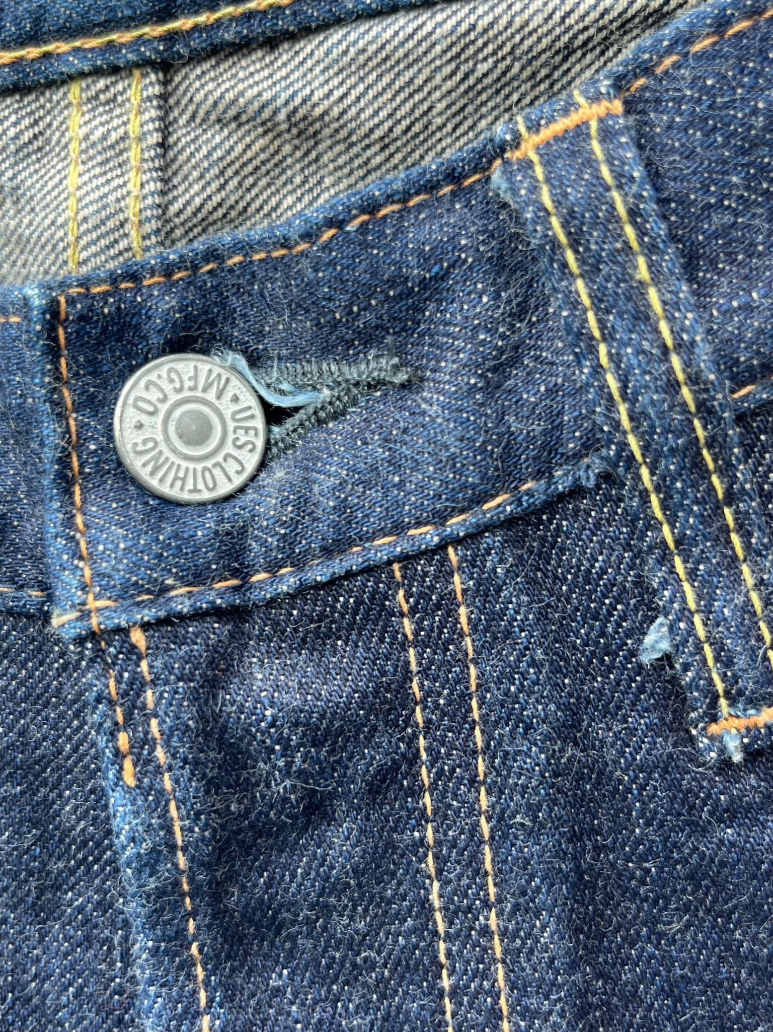 UES Clothing Early Version UES Japan Made 400T Tapered Selvedge Jeans Size US 29 - 15 Thumbnail