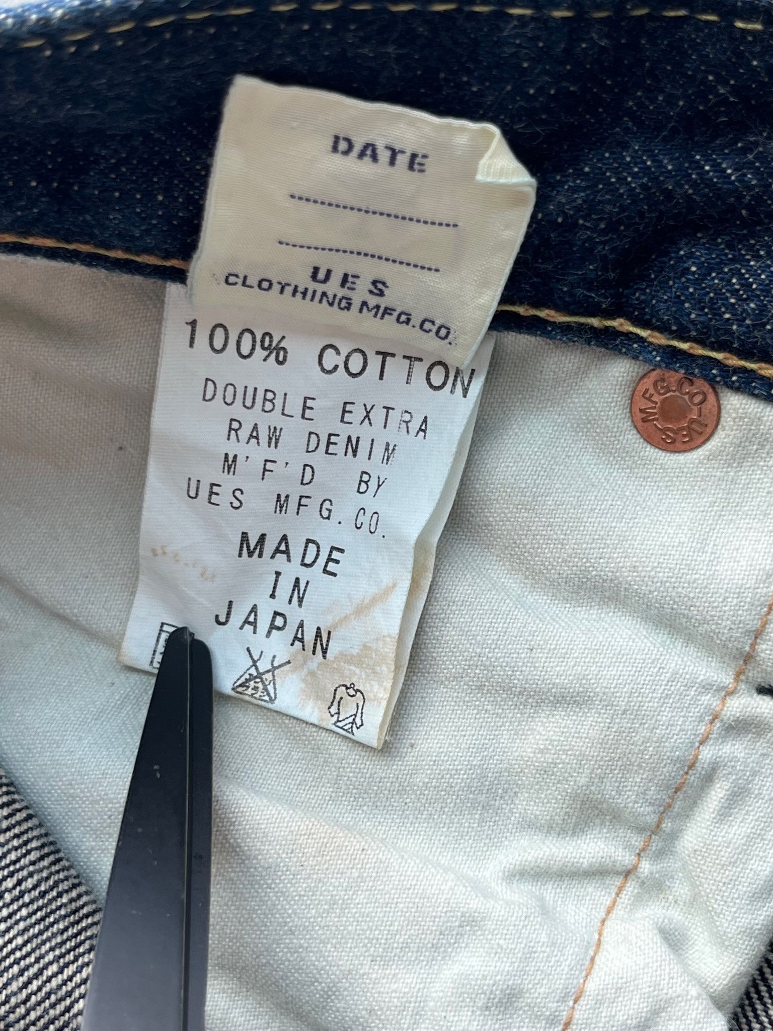 UES Clothing Early Version UES Japan Made 400T Tapered Selvedge Jeans Size US 29 - 16 Thumbnail