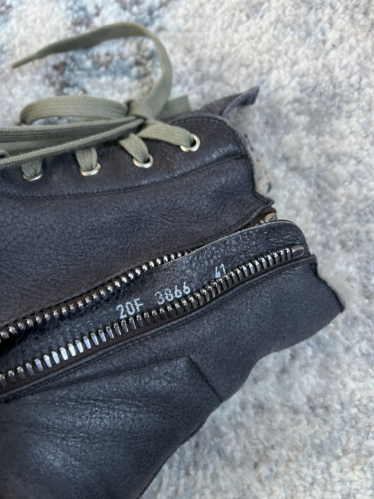 Rick Owens $1525 Rick Owens Shearling Tractor Boots - Size 41 Size US 8 / EU 41 - 8 Thumbnail