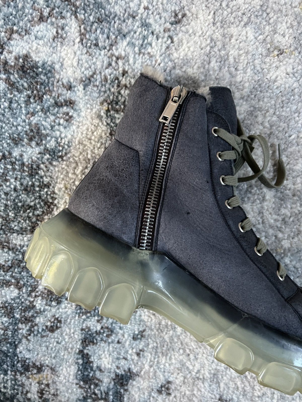 Rick Owens $1525 Rick Owens Shearling Tractor Boots - Size 41 Size US 8 / EU 41 - 7 Thumbnail