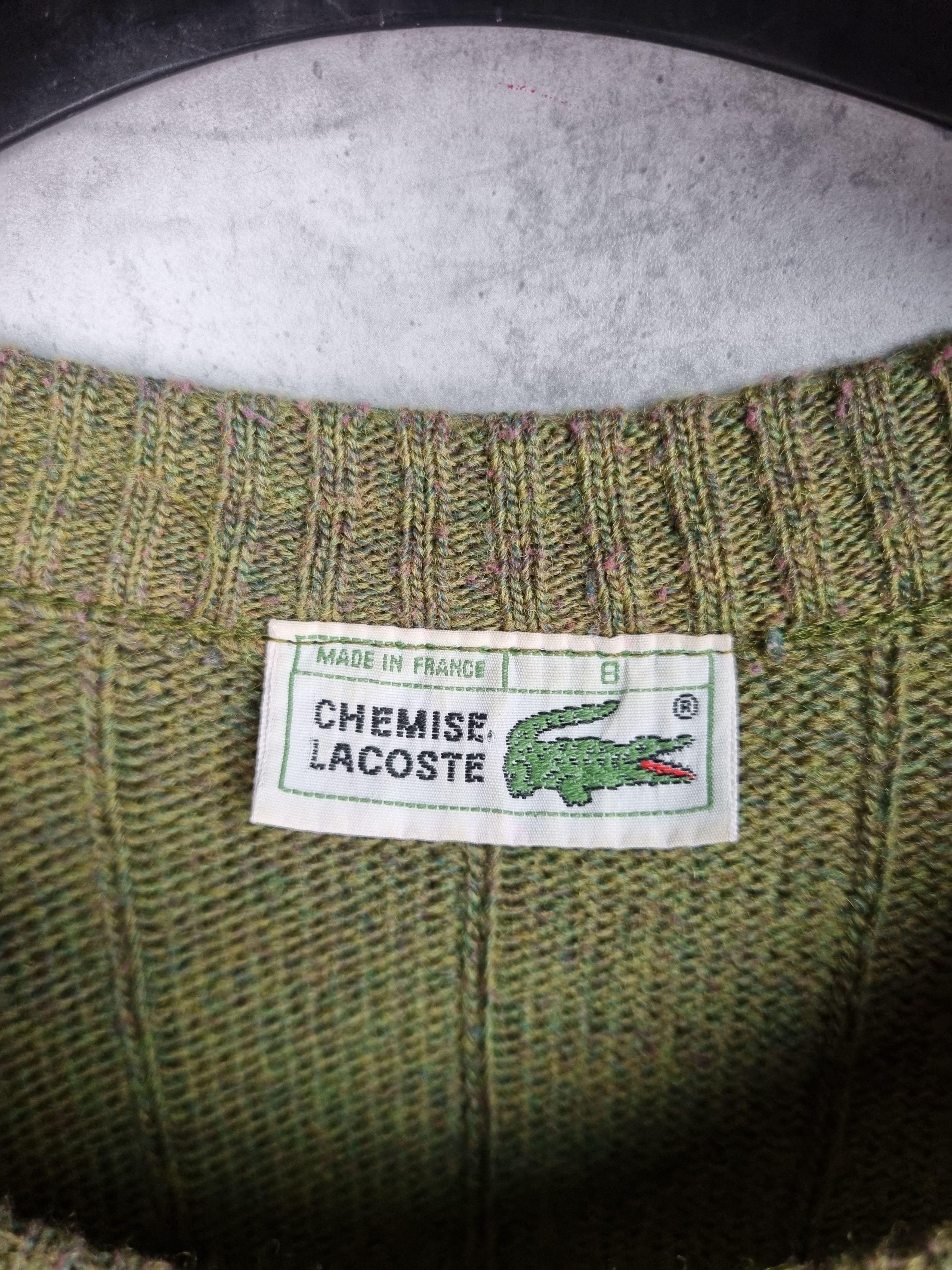 Golf Wang × Lacoste × Vintage Lacoste Chemise France Made Knitted Sweater Military Style Size US XXL / EU 58 / 5 - 2 Thumbnail