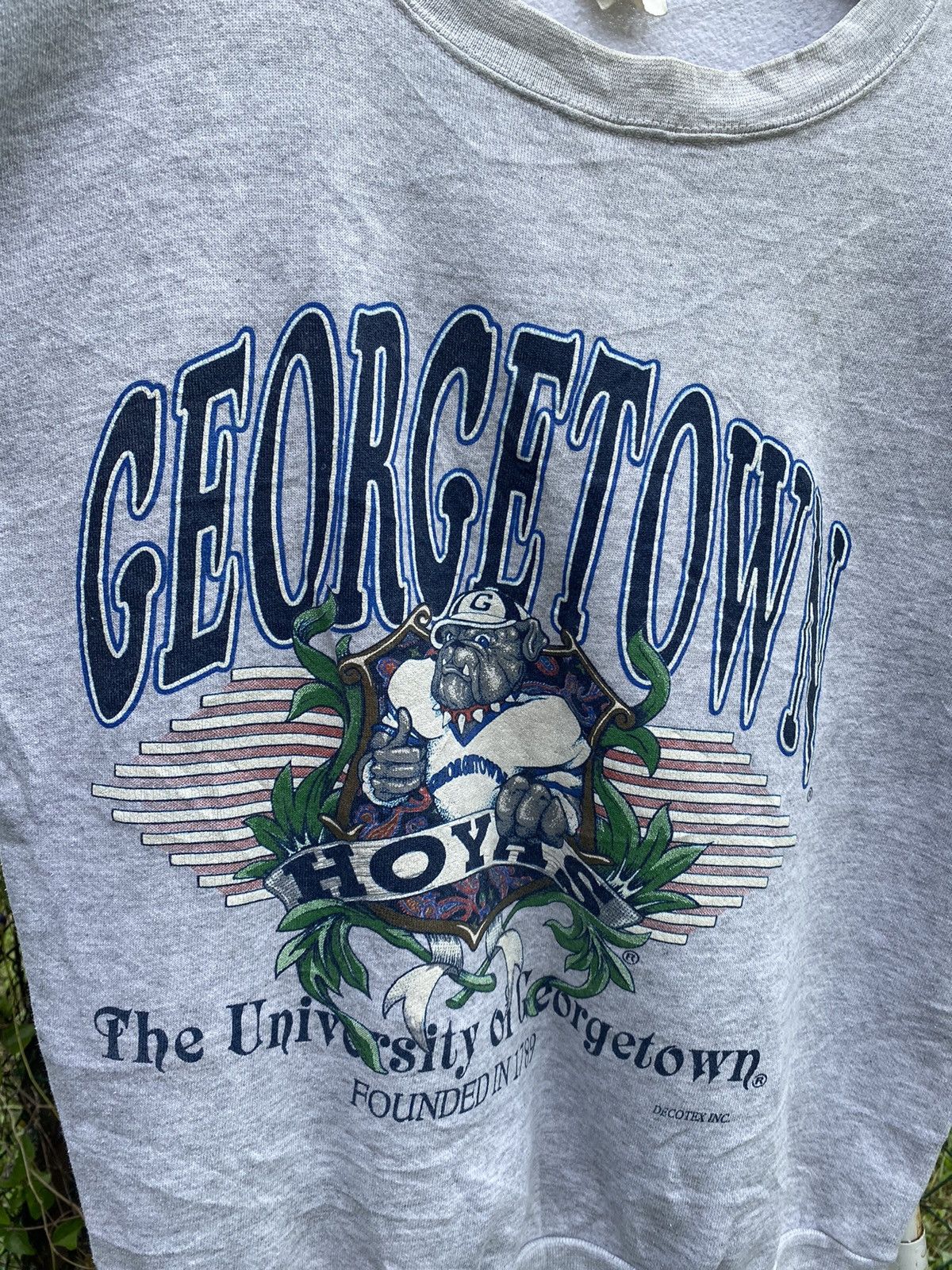 Vintage Vtg Georgtown Hoyas Sweater Crewneck Size US XL / EU 56 / 4 - 1 Thumbnail