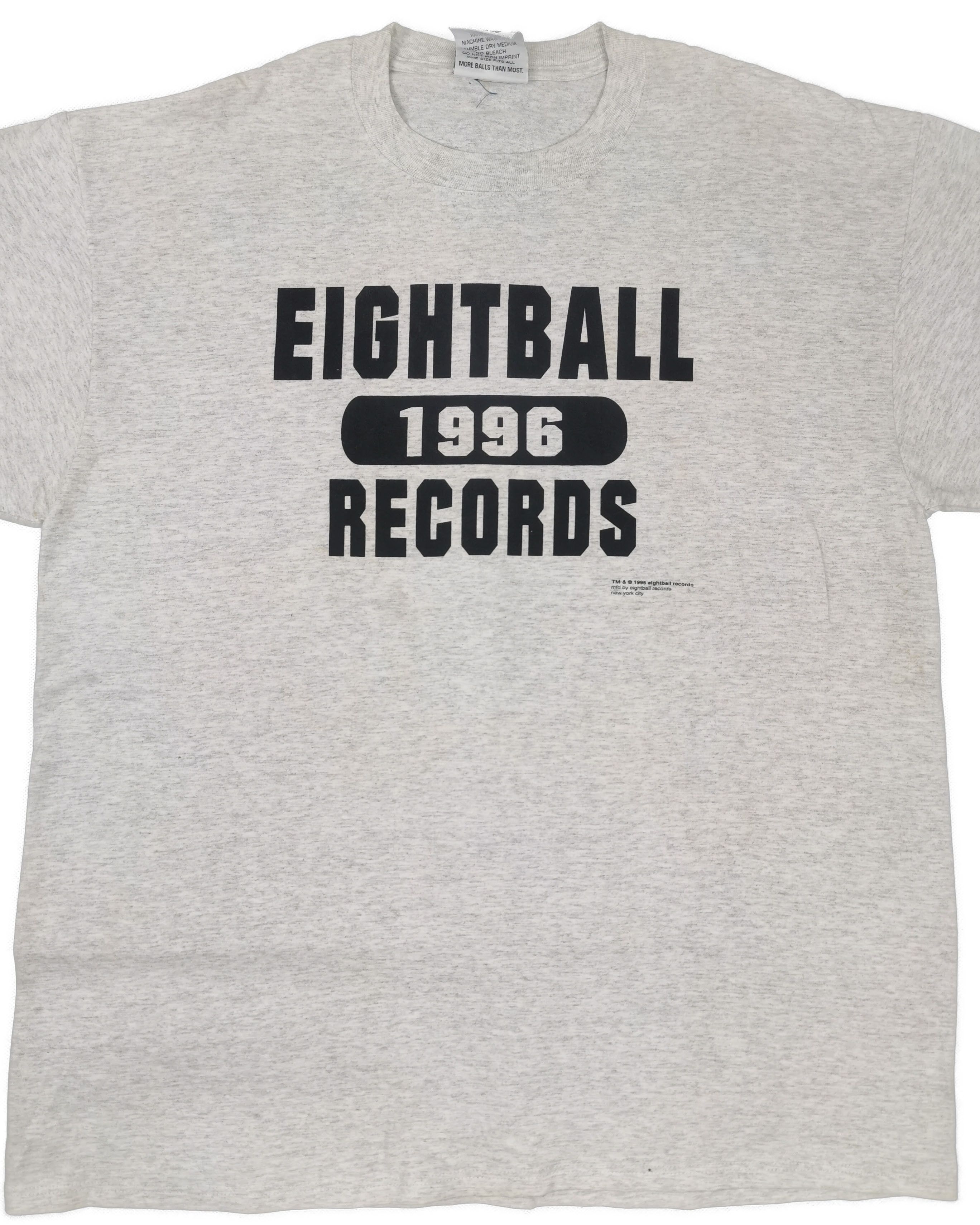 Menace Vintage 96 8-Ball Record Stussy Tupac Beggie T shirt Size US XL / EU 56 / 4 - 1 Thumbnail
