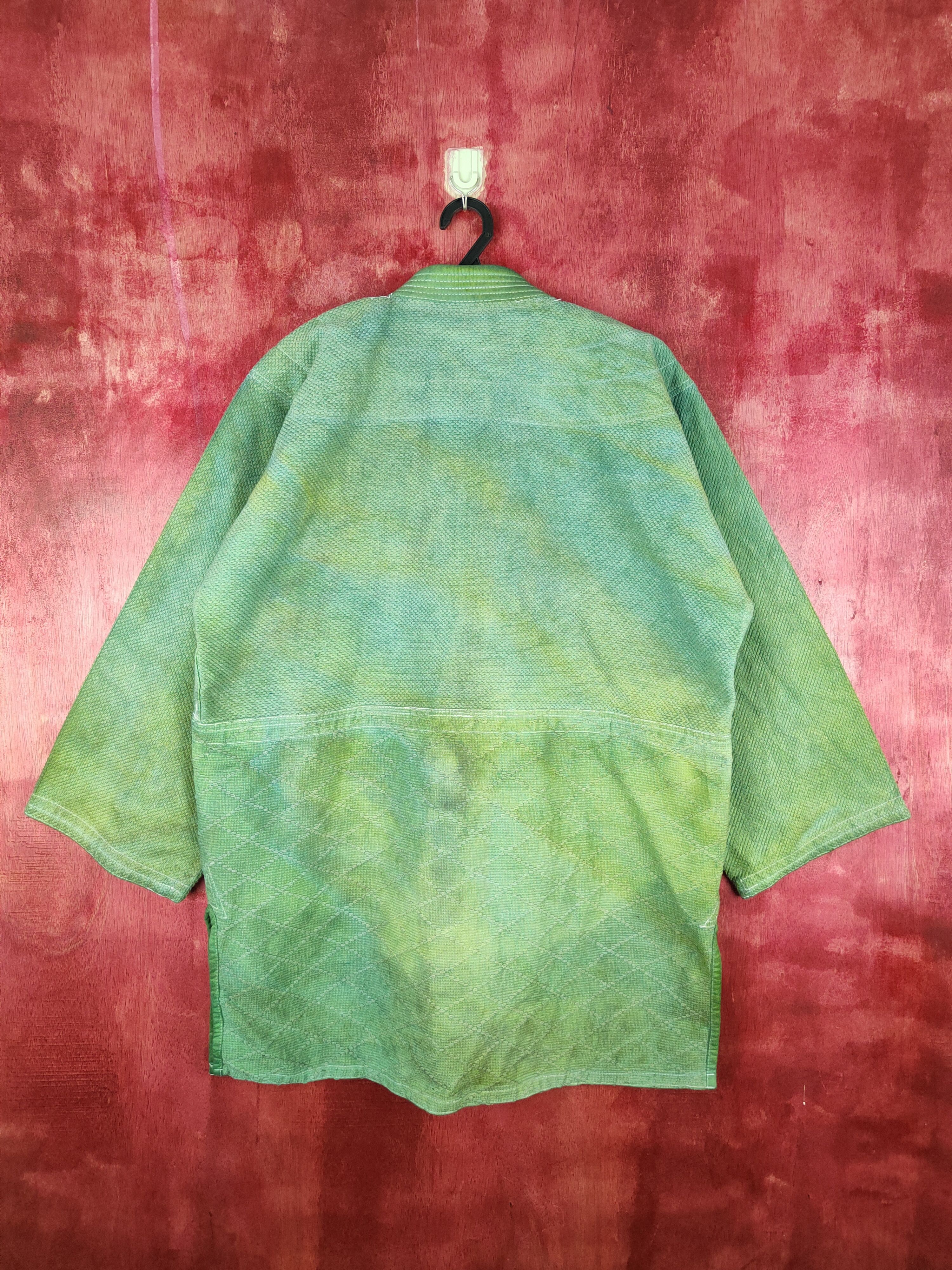 Faded Glory × Japanese Brand DL Shufo K.K.Budo faded Green cardigan kimono #5923 Size US L / EU 52-54 / 3 - 9 Thumbnail