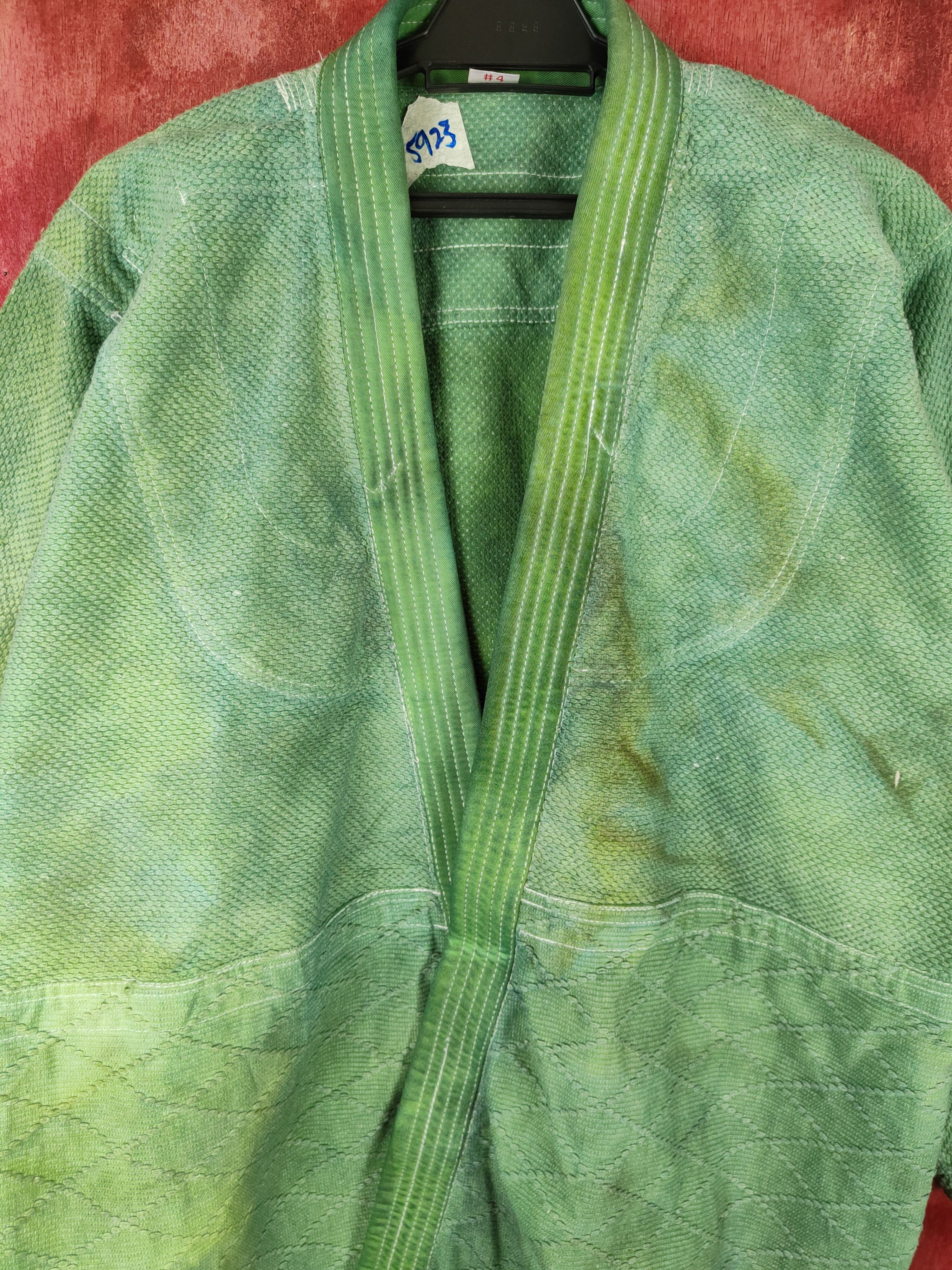 Faded Glory × Japanese Brand DL Shufo K.K.Budo faded Green cardigan kimono #5923 Size US L / EU 52-54 / 3 - 2 Thumbnail