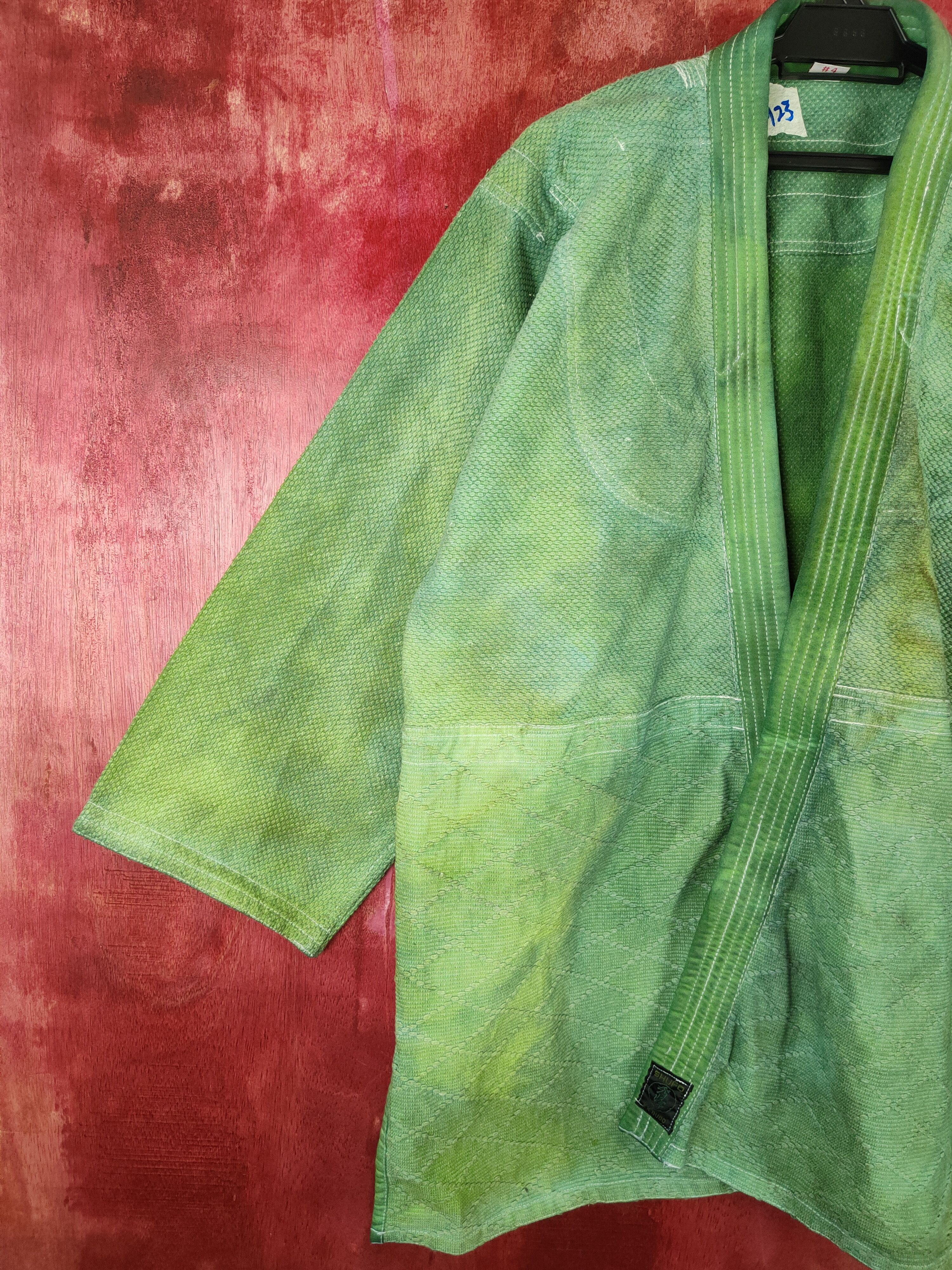 Faded Glory × Japanese Brand DL Shufo K.K.Budo faded Green cardigan kimono #5923 Size US L / EU 52-54 / 3 - 4 Thumbnail