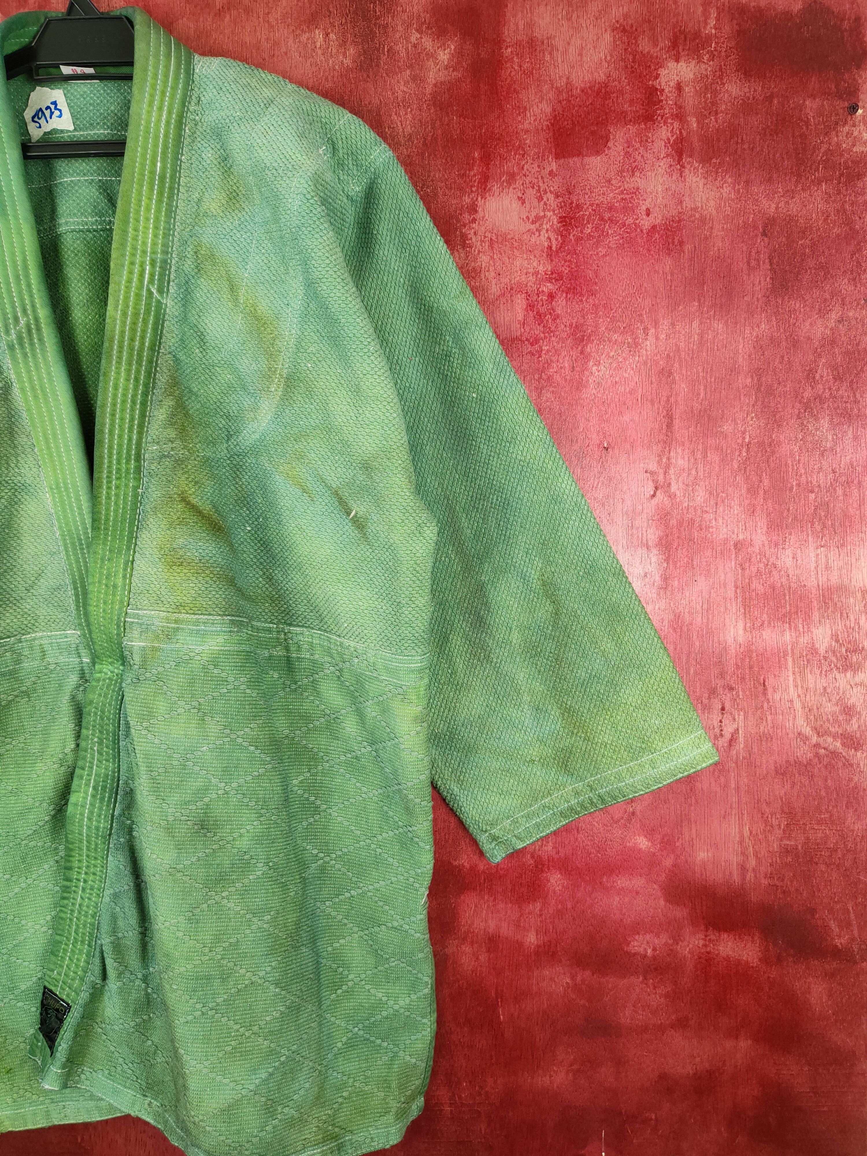 Faded Glory × Japanese Brand DL Shufo K.K.Budo faded Green cardigan kimono #5923 Size US L / EU 52-54 / 3 - 7 Thumbnail