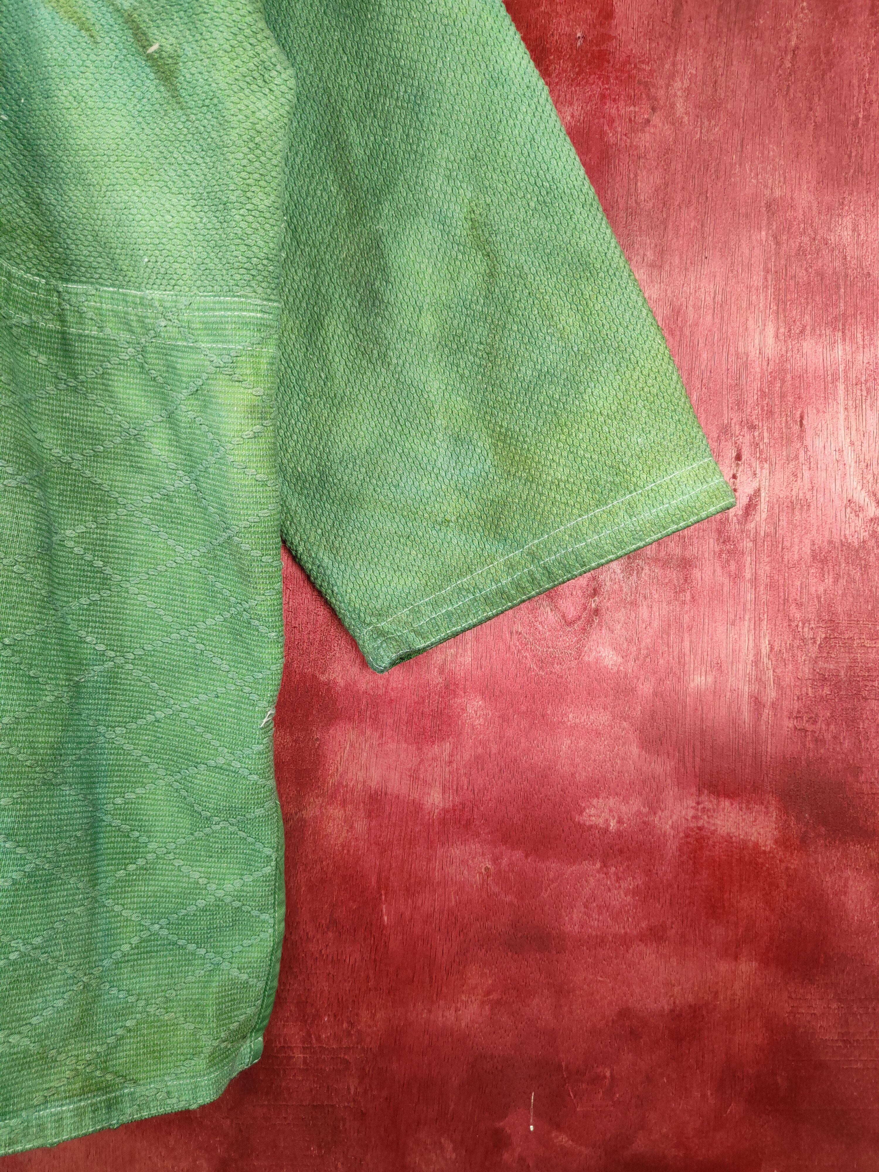 Faded Glory × Japanese Brand DL Shufo K.K.Budo faded Green cardigan kimono #5923 Size US L / EU 52-54 / 3 - 8 Thumbnail